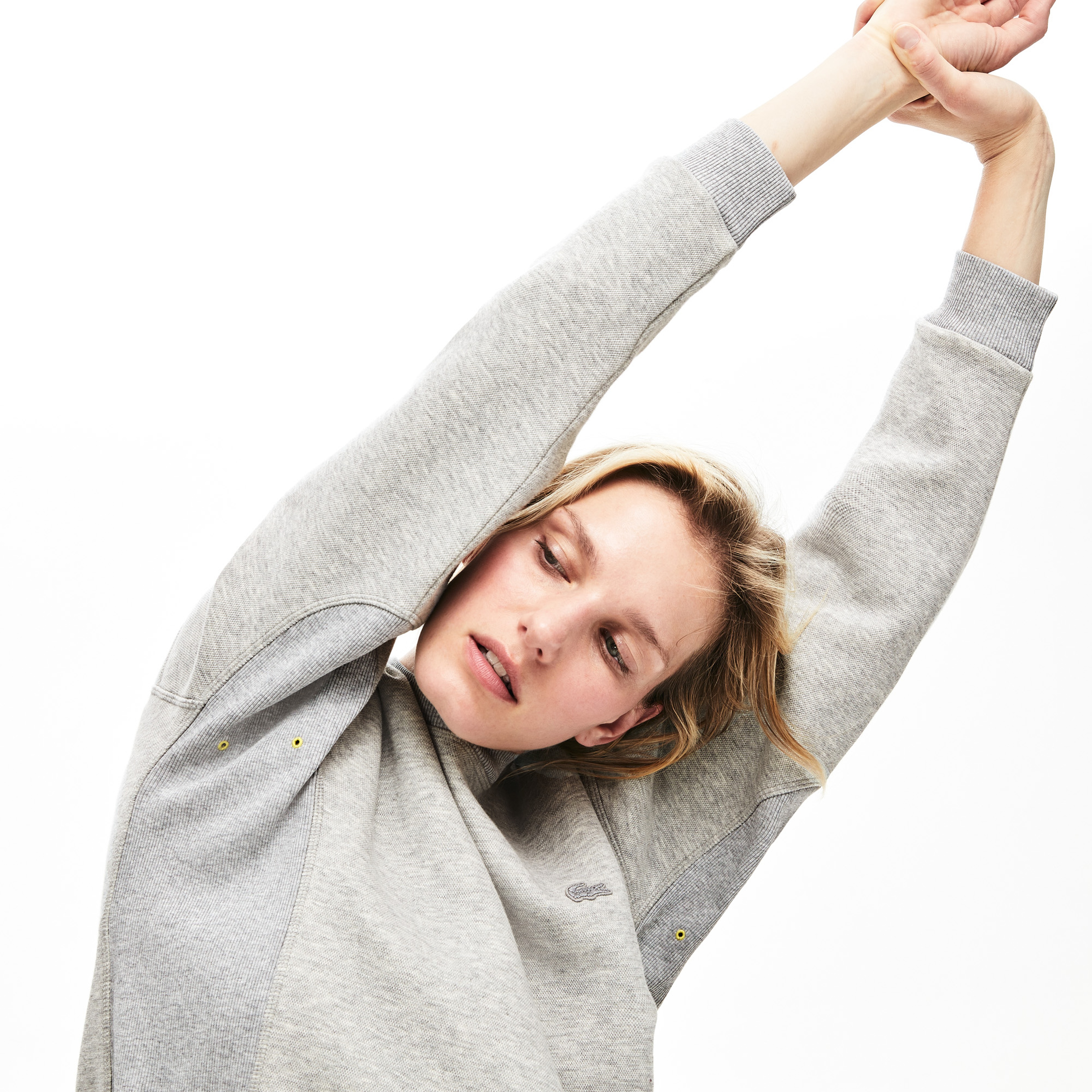 Lacoste Kadın Bisiklet Yaka Gri Sweatshirt