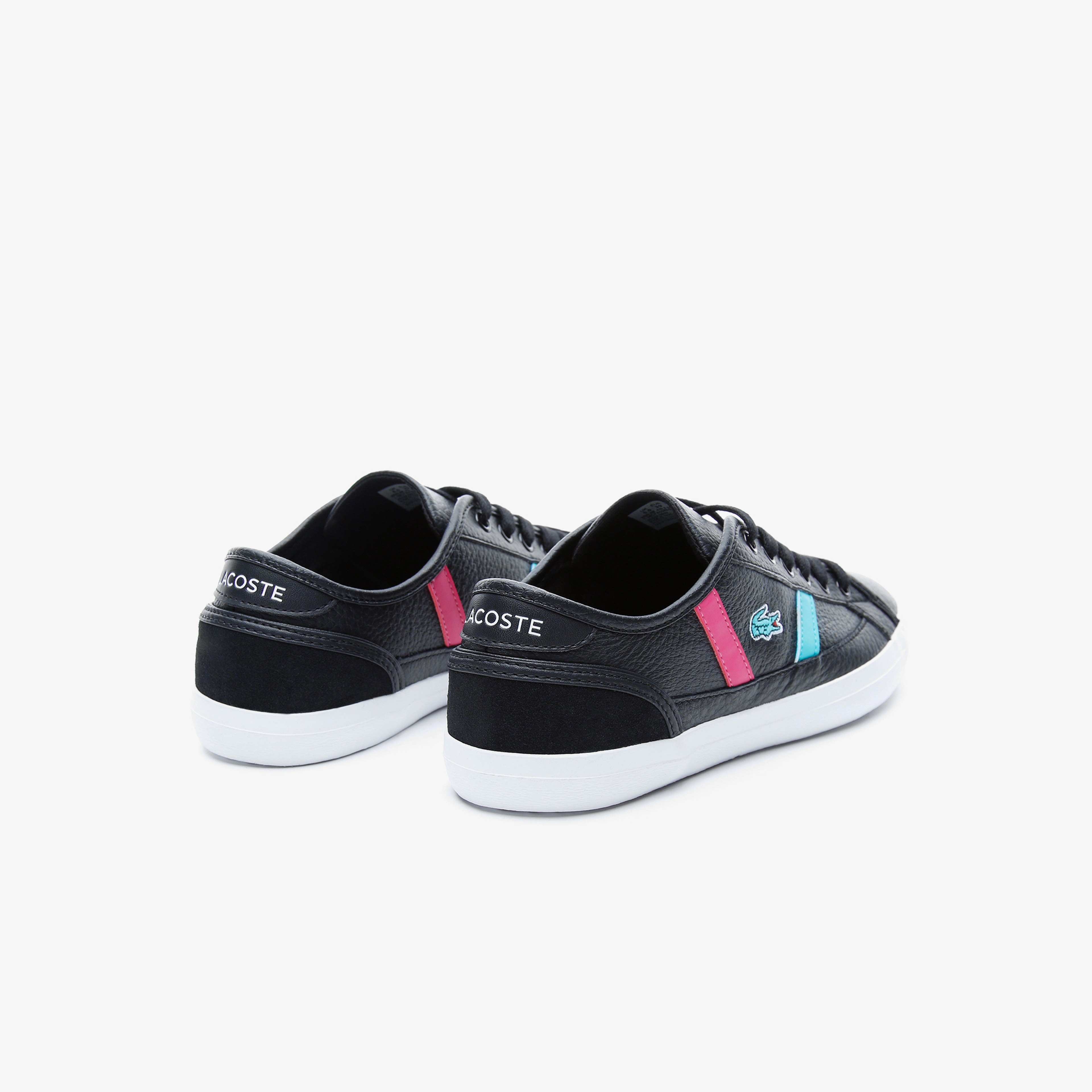 Lacoste Sideline 419 2 Qsp Cfa Kadın Siyah Renkli Çizgili Casual Ayakkabı