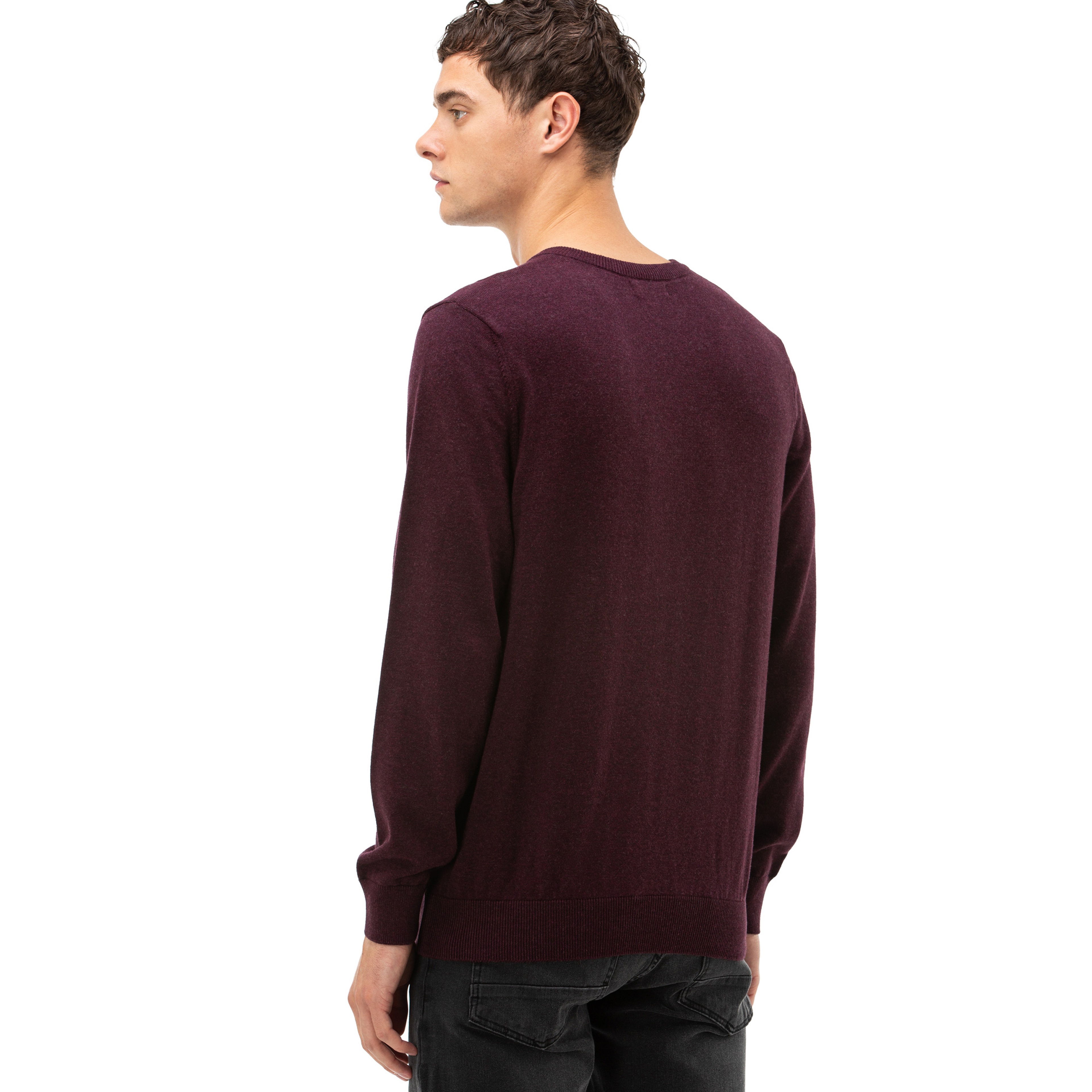 NAUTICA ERKEK V YAKA BORDO TRİKO KAZAK