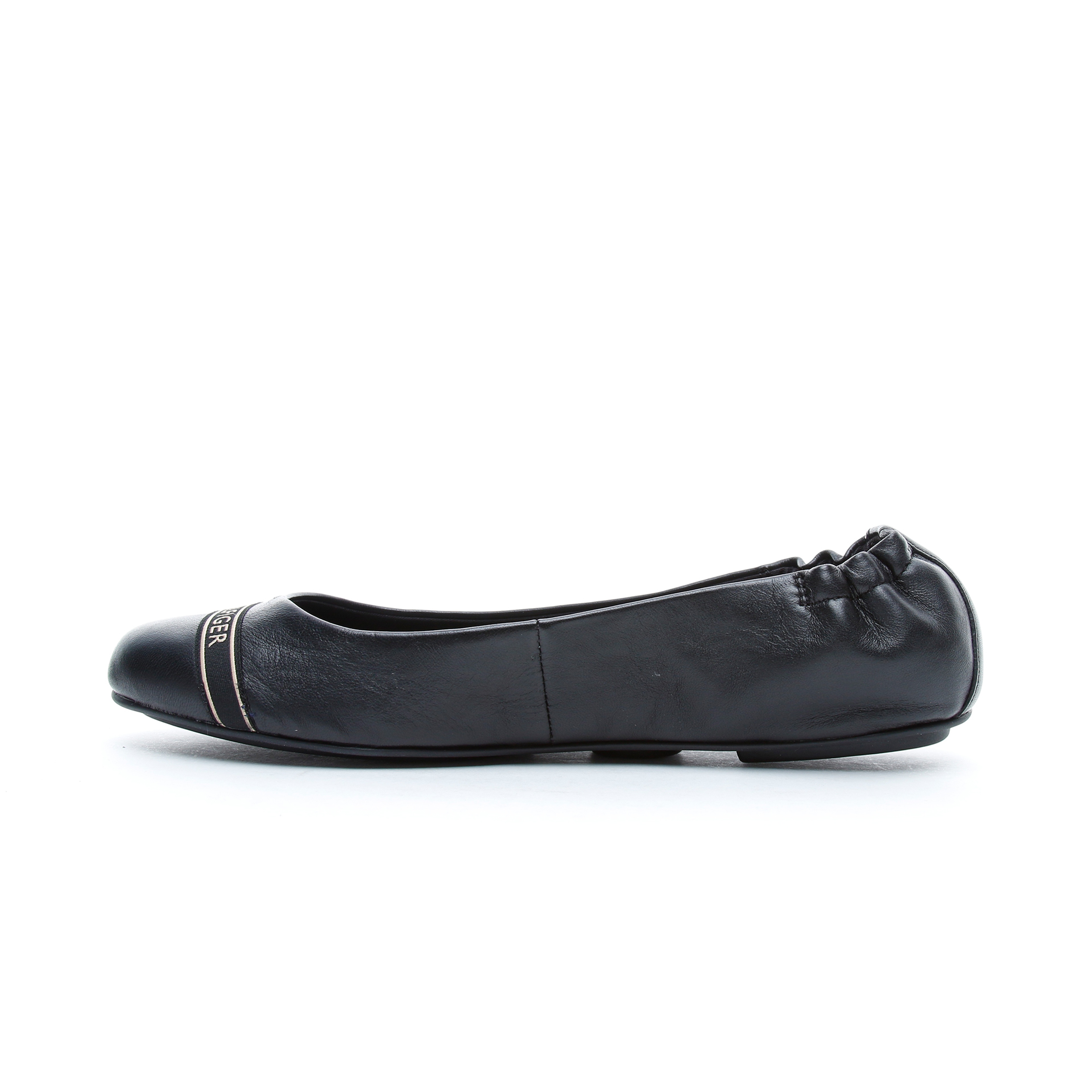 Tommy Hilfiger Feminine Satin Detail Ballerina Kadın Siyah Babet