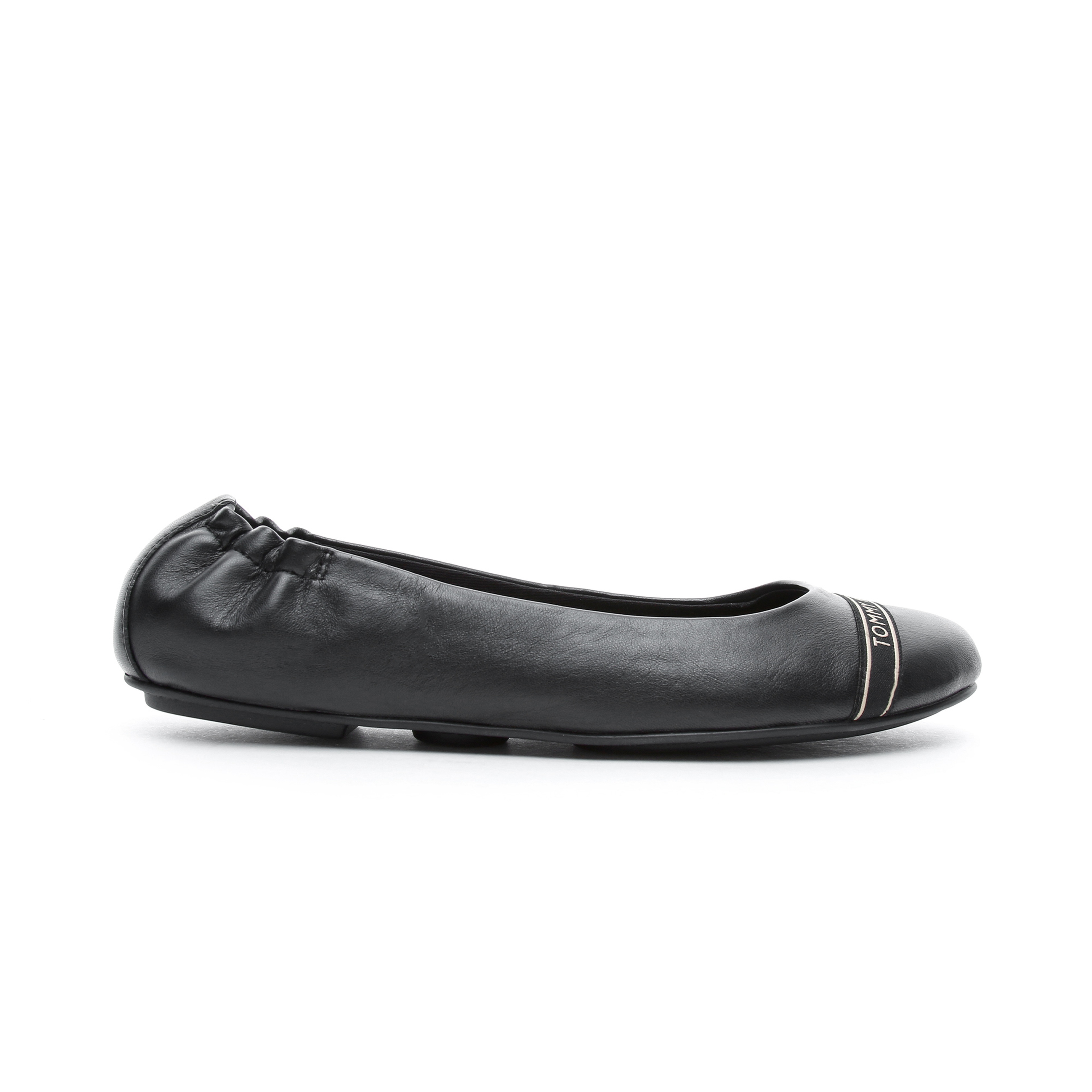 Tommy Hilfiger Feminine Satin Detail Ballerina Kadın Siyah Babet