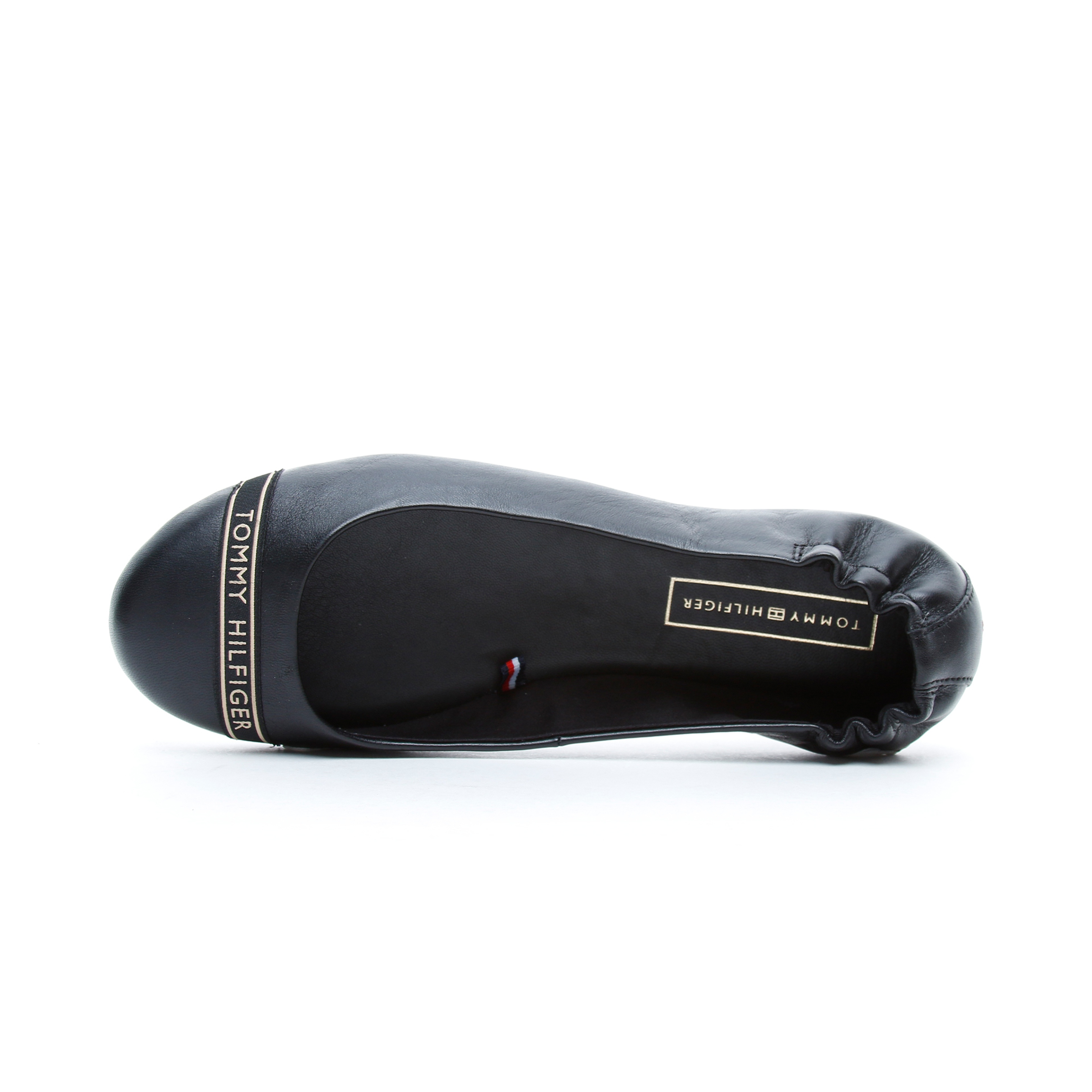 Tommy Hilfiger Feminine Satin Detail Ballerina Kadın Siyah Babet