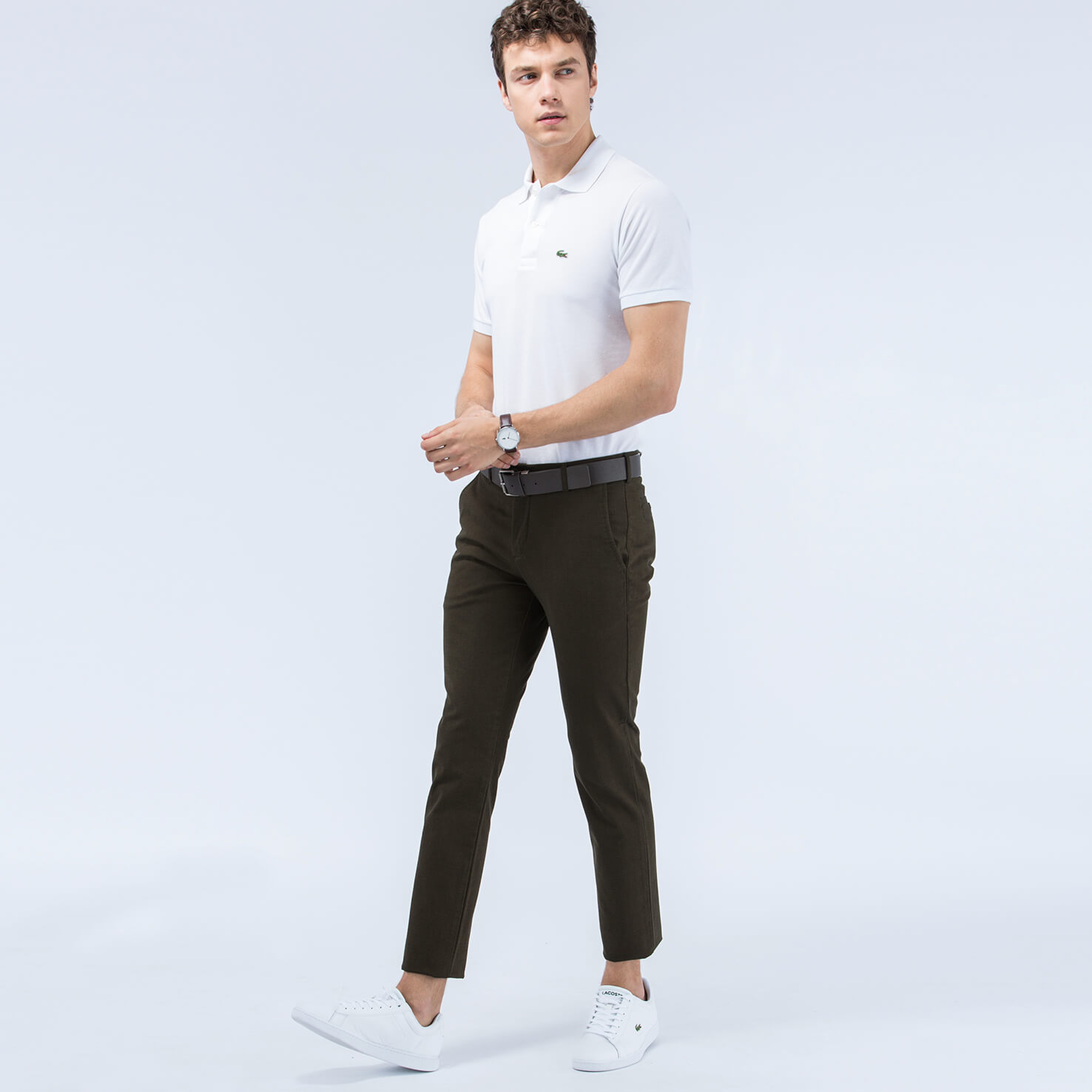 Lacoste Erkek Armürlü Yeşil Pantolon