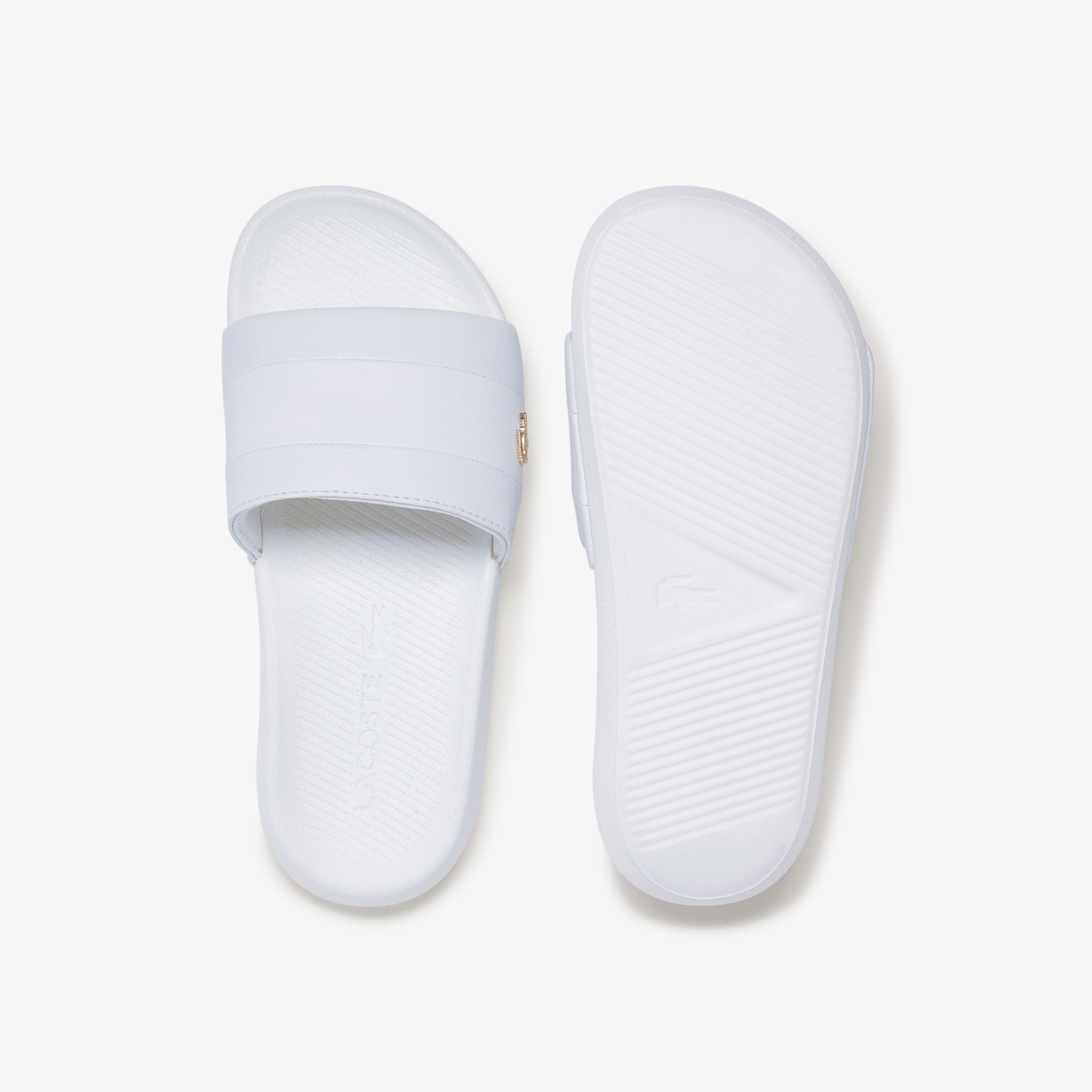 Lacoste Croco Slide  Kadın Beyaz Terlik