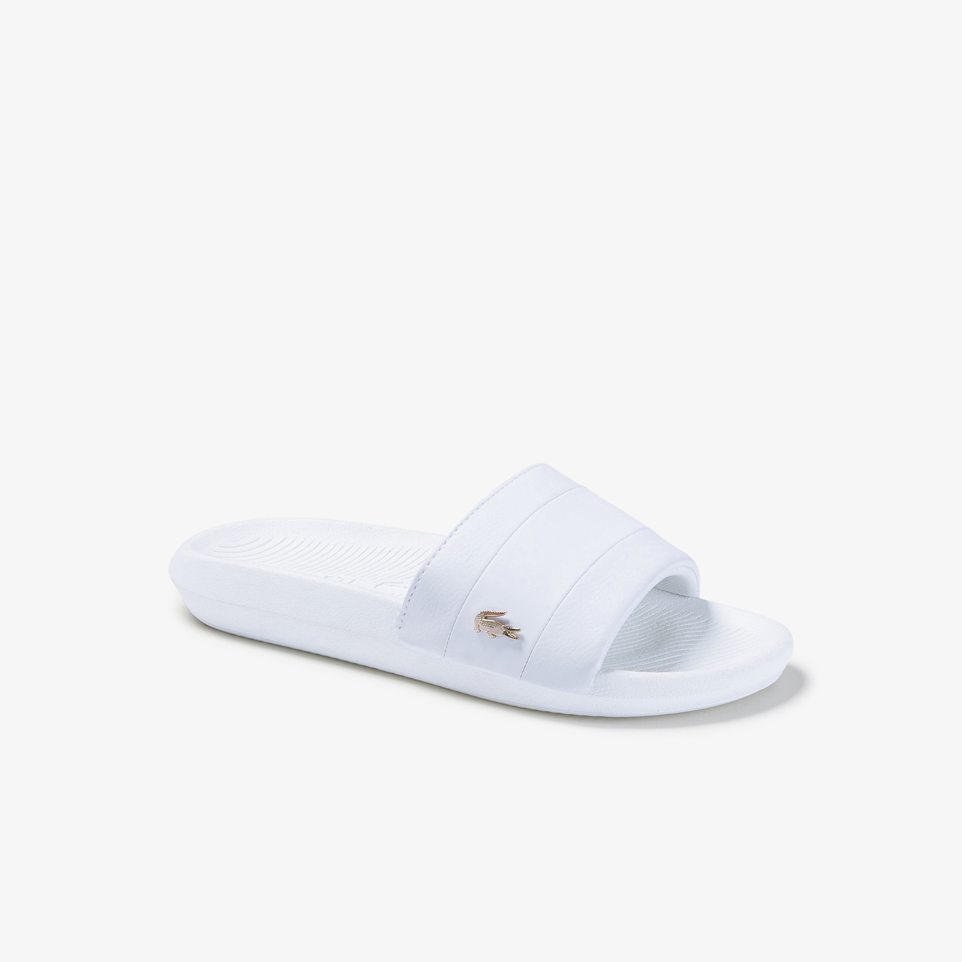 Lacoste Croco Slide  Kadın Beyaz Terlik