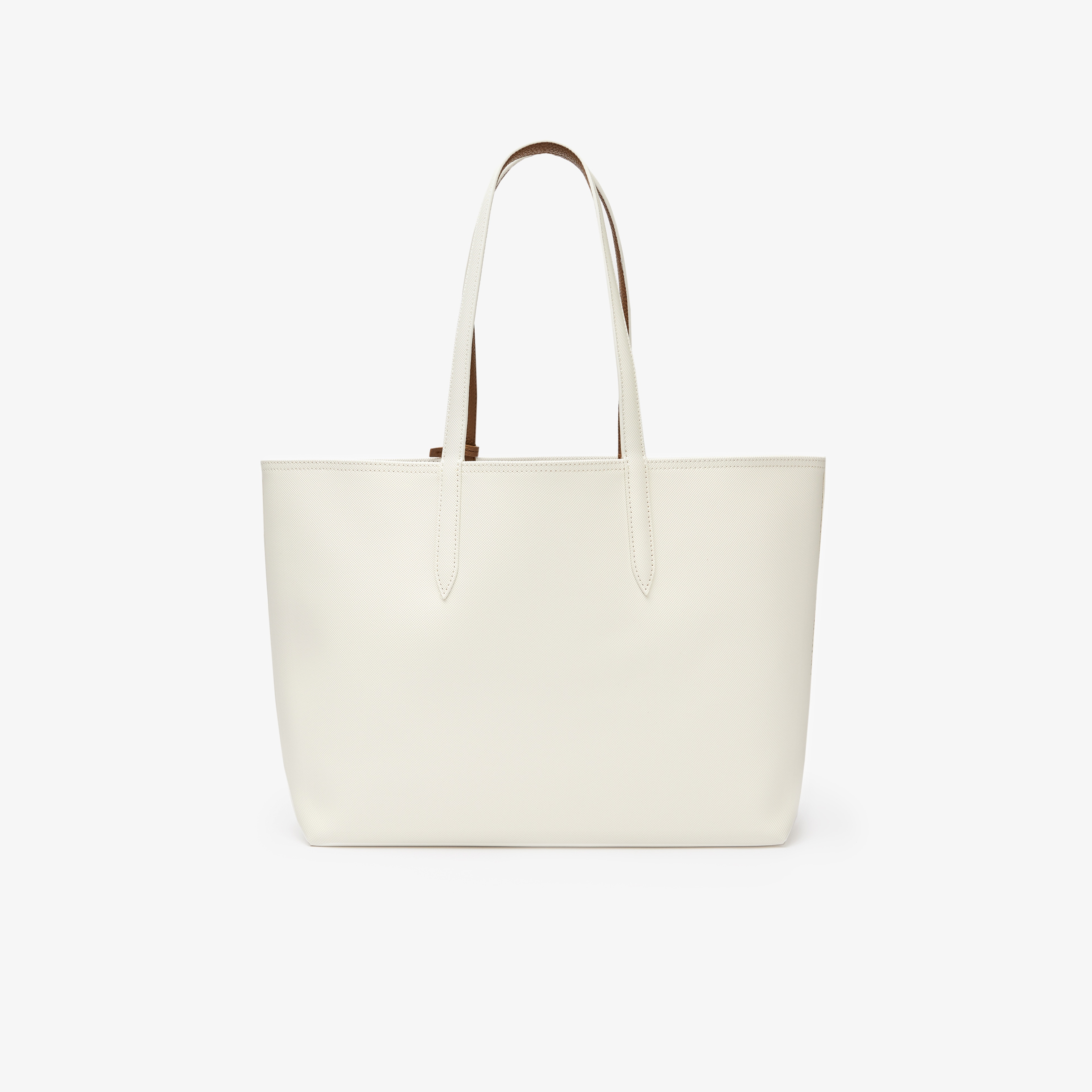 Lacoste Anna Beyaz - Kahverengi Çift Taraflı Çanta