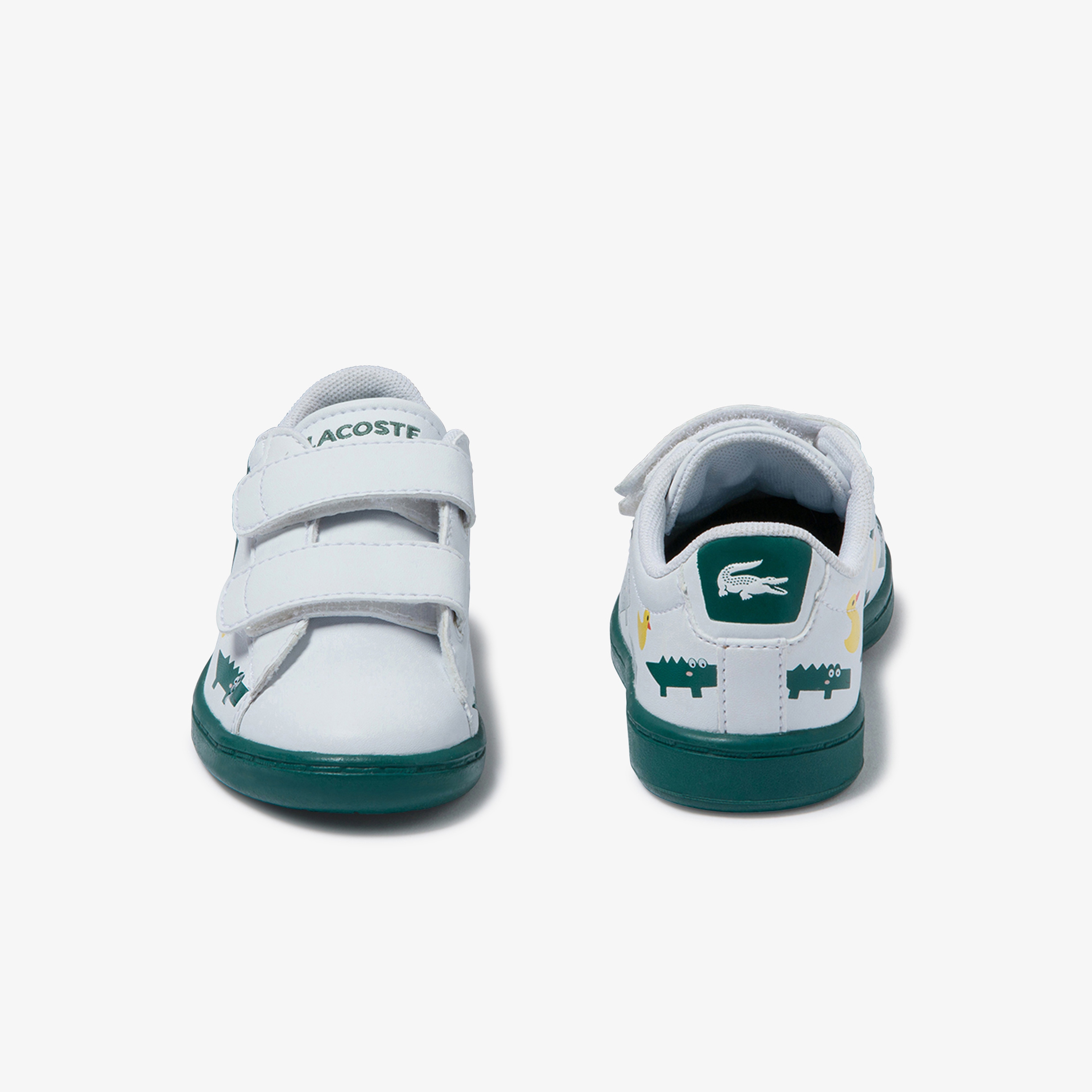 Lacoste Carnaby Evo 120 3 Sui Çocuk Beyaz - Yeşil Baskılı Sneaker
