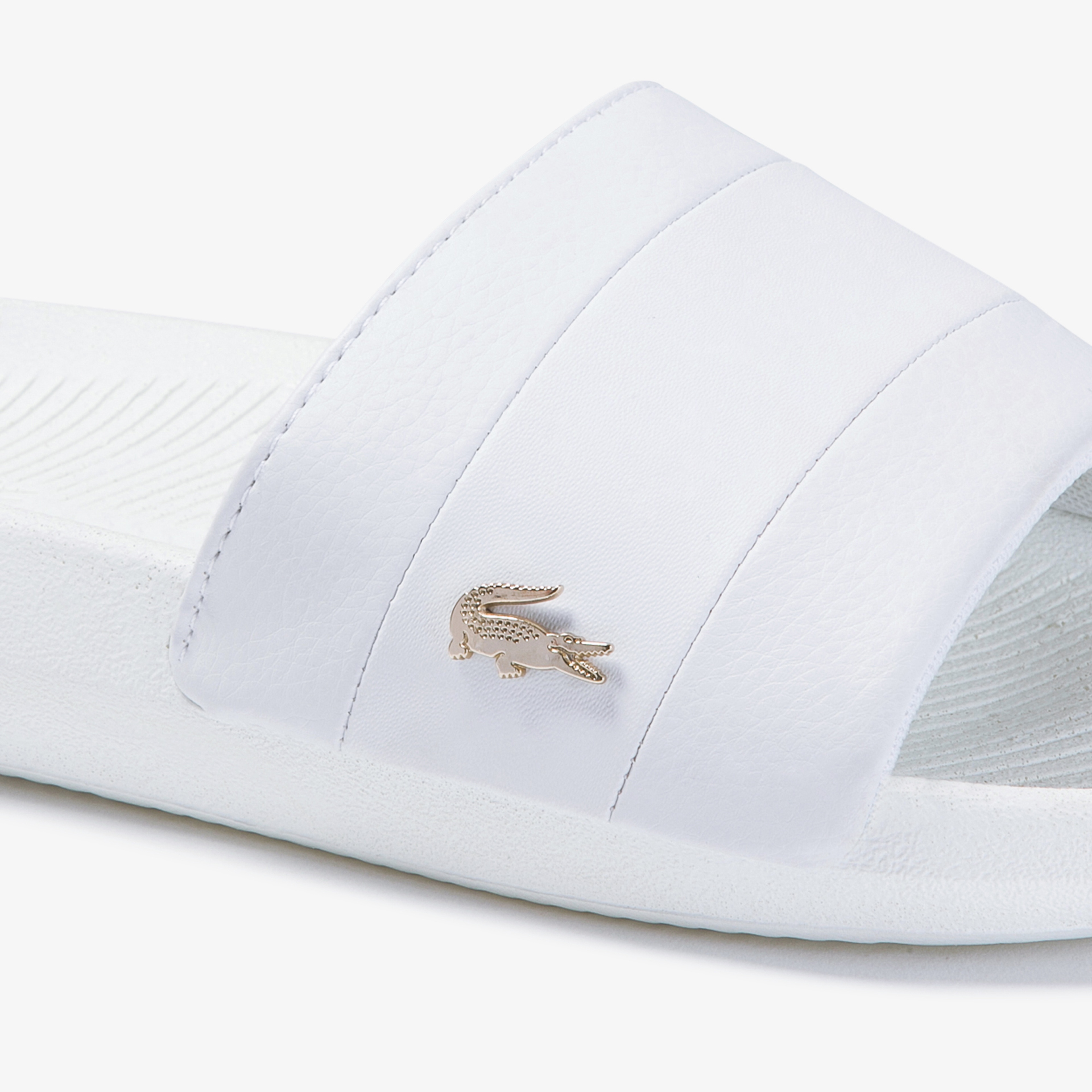 Lacoste Croco Slide  Kadın Beyaz Terlik
