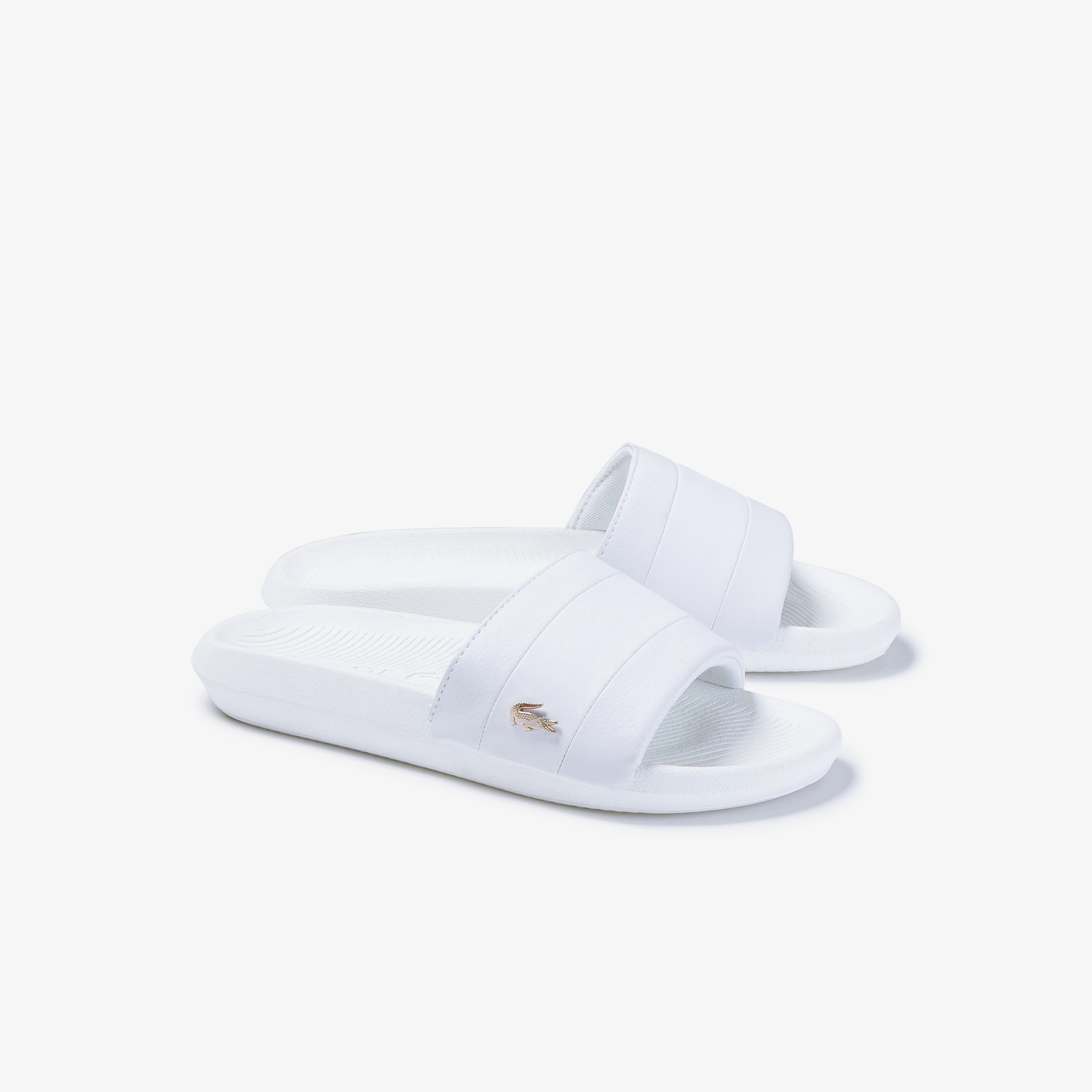 Lacoste Croco Slide  Kadın Beyaz Terlik