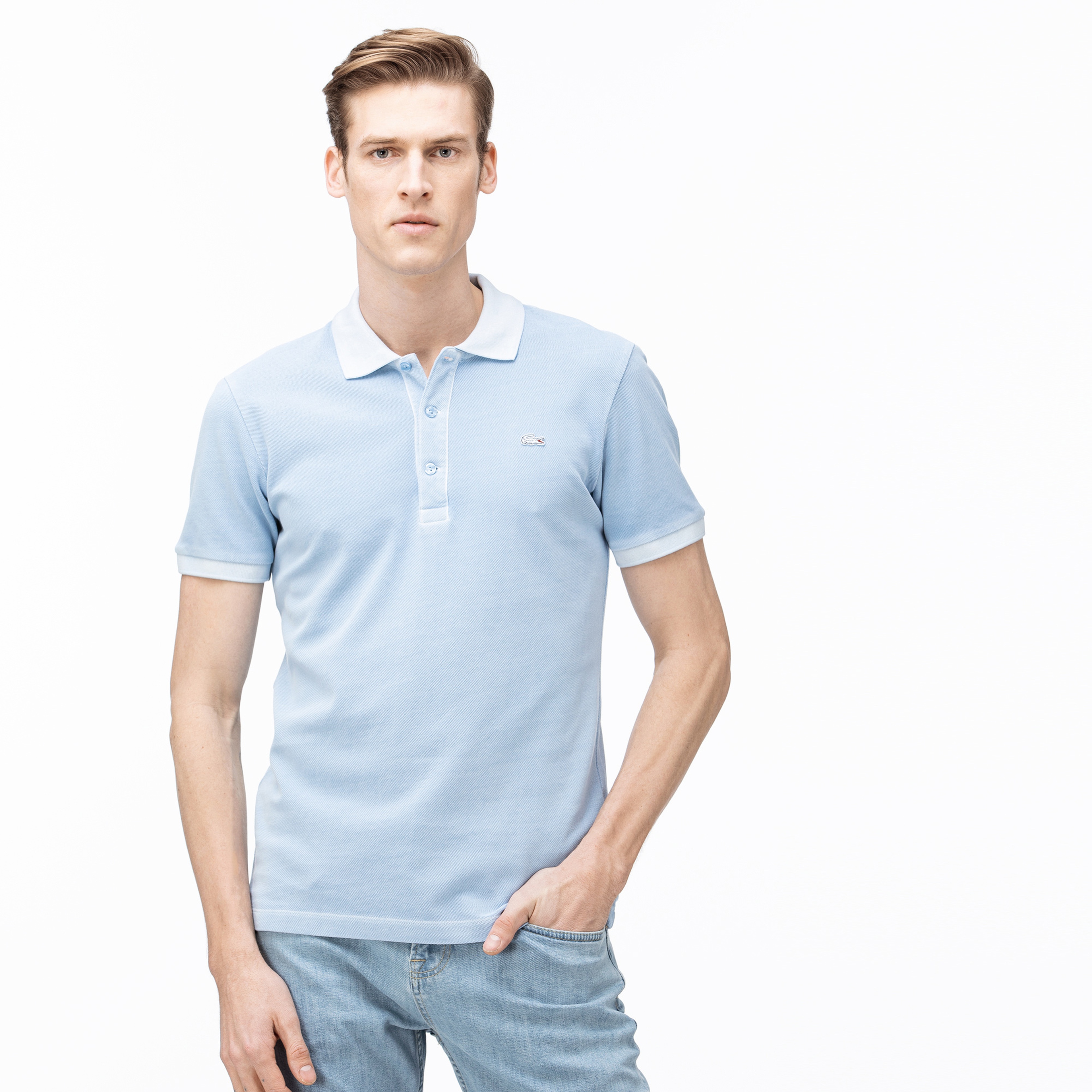 Lacoste Erkek Slim Fit Açık Mavi Polo