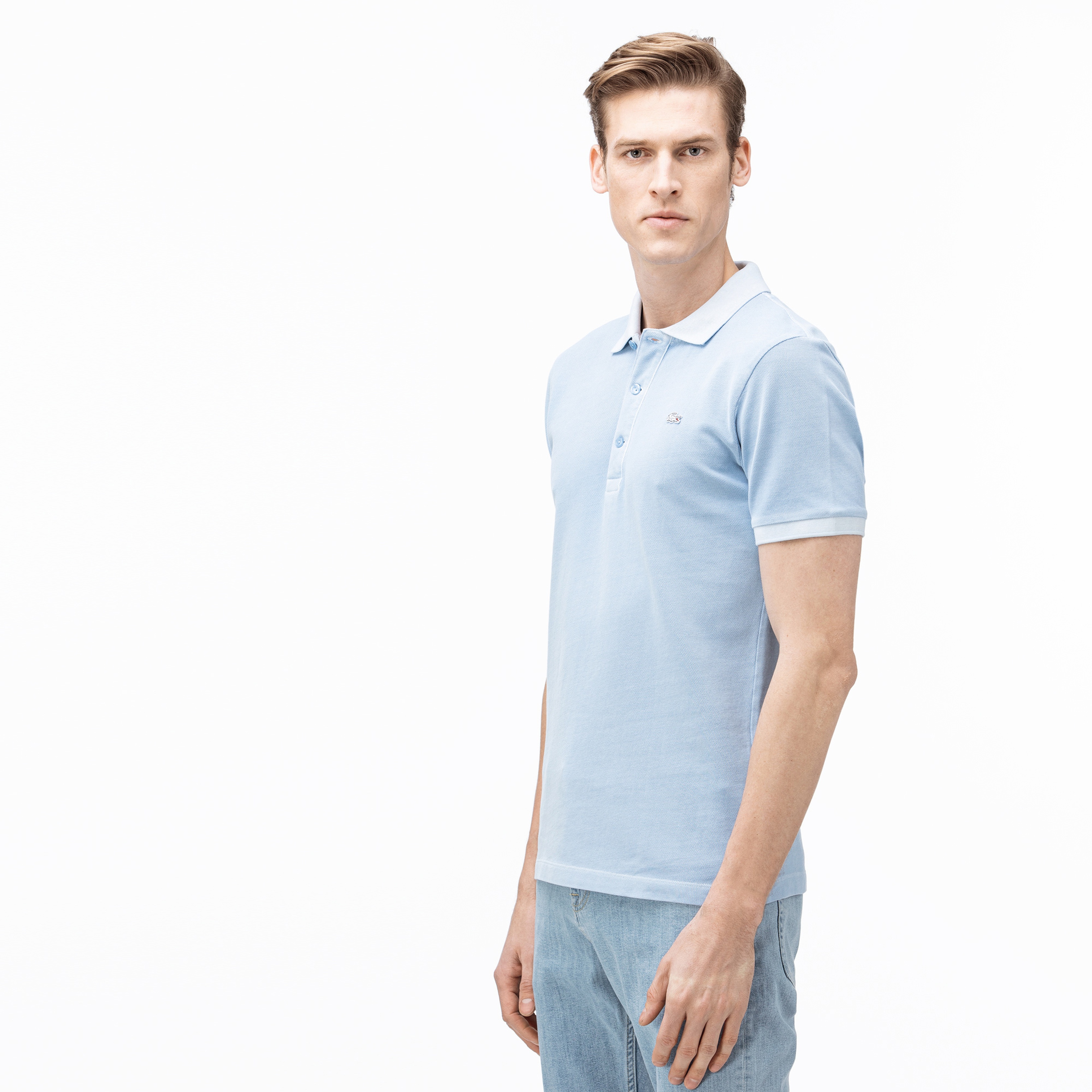 Lacoste Erkek Slim Fit Açık Mavi Polo