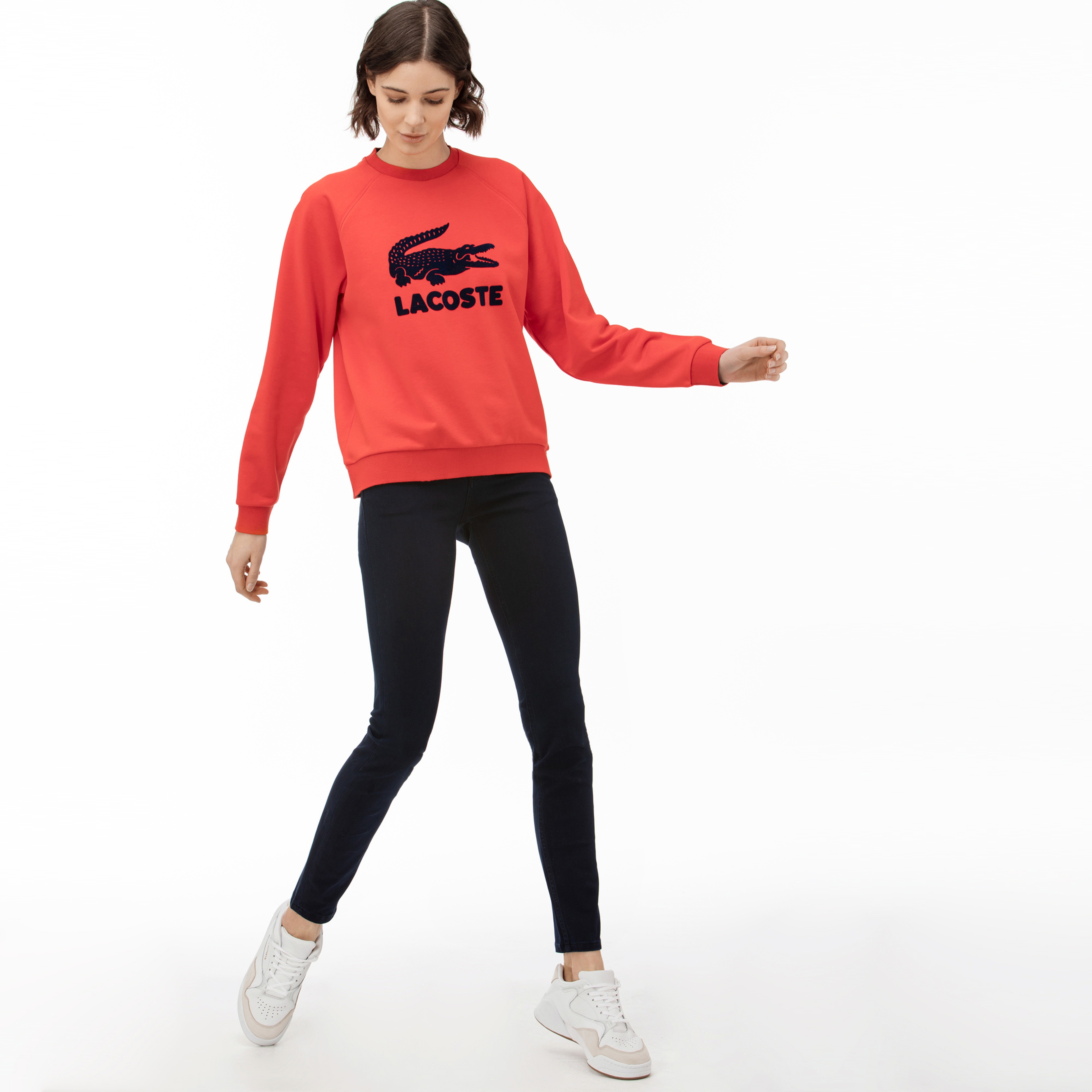 Lacoste Kadın Slim Fit Lacivert Pantolon