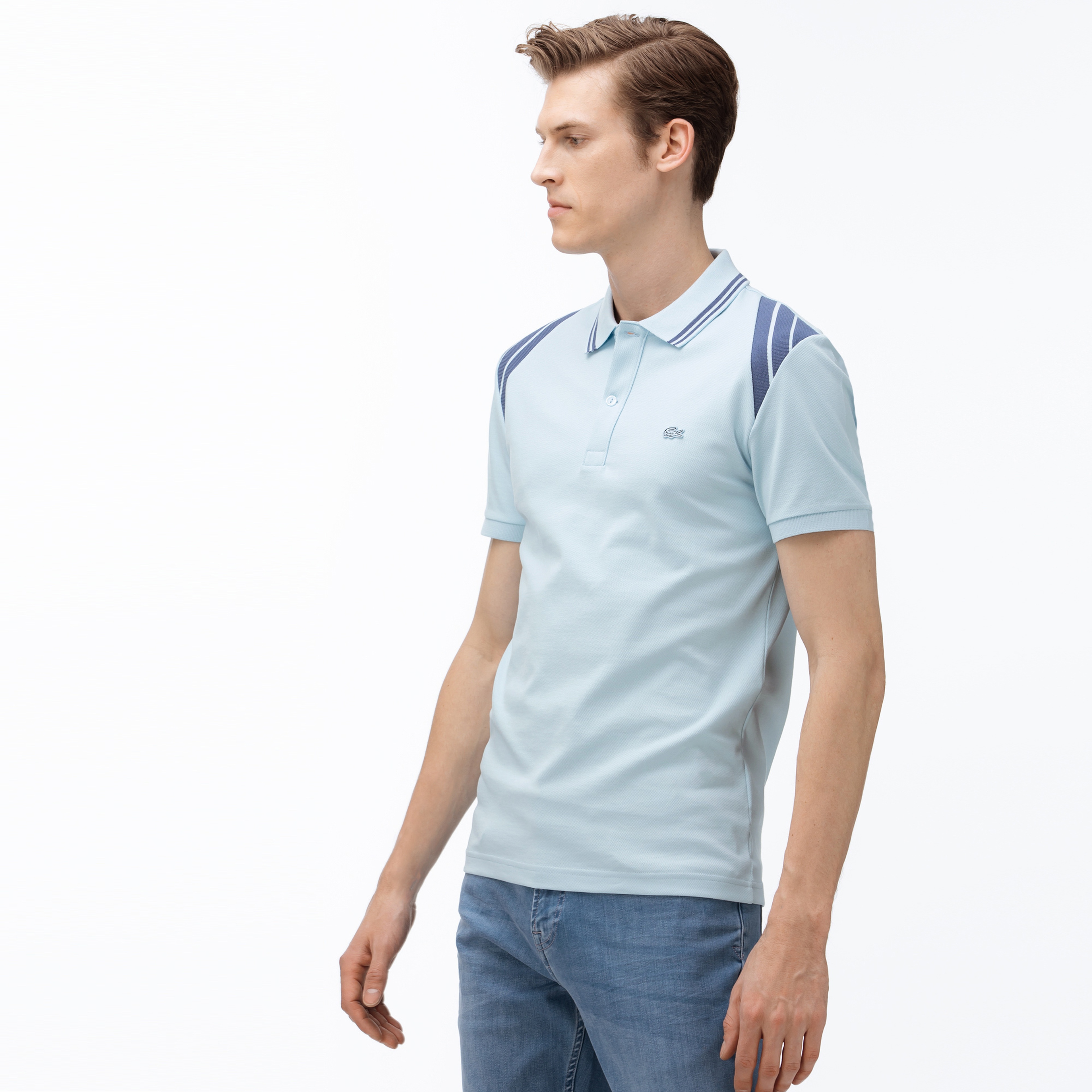 Lacoste Erkek Slim Fit Açık Mavi Polo