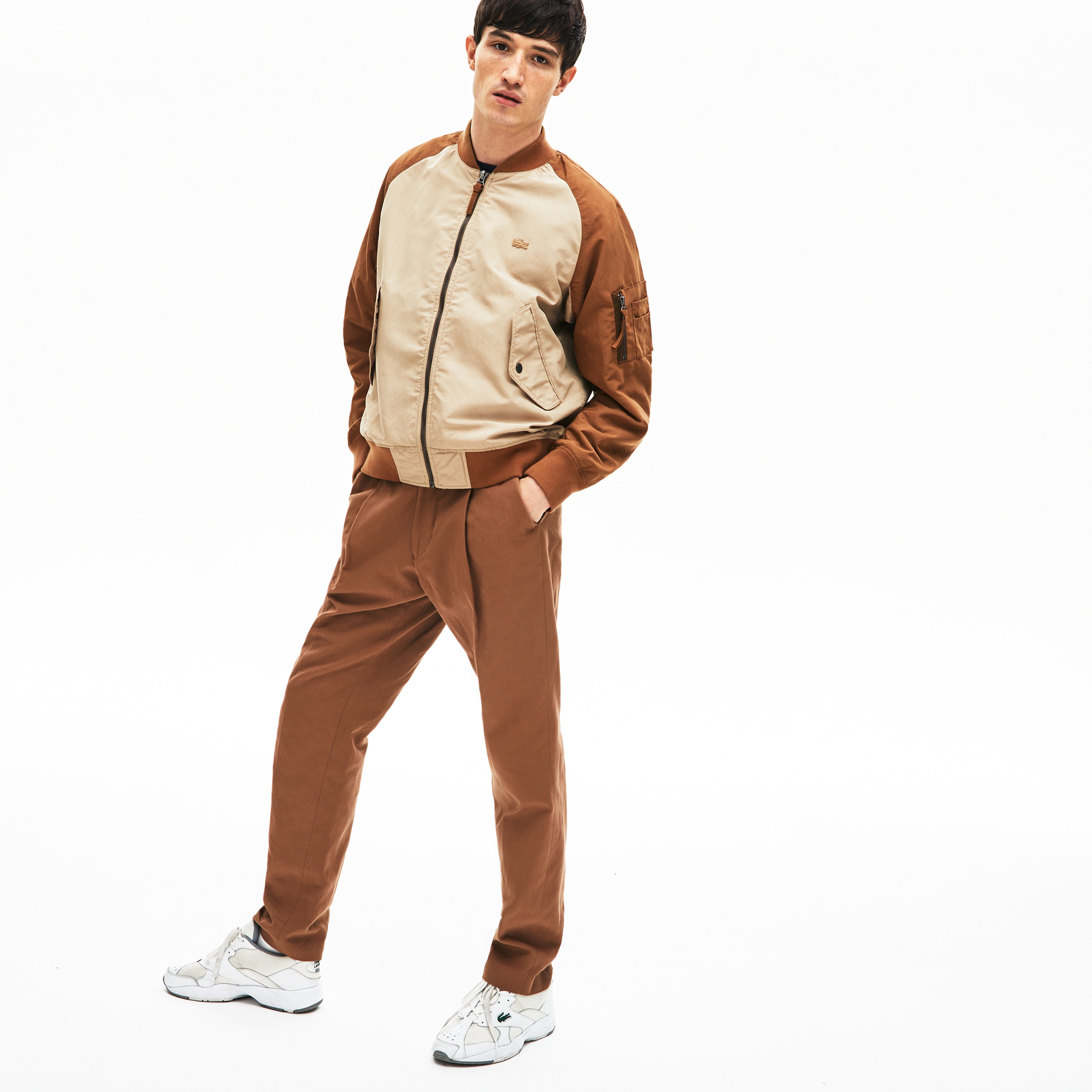 Lacoste Erkek Bej - Lacivert Çift Taraflı Ceket