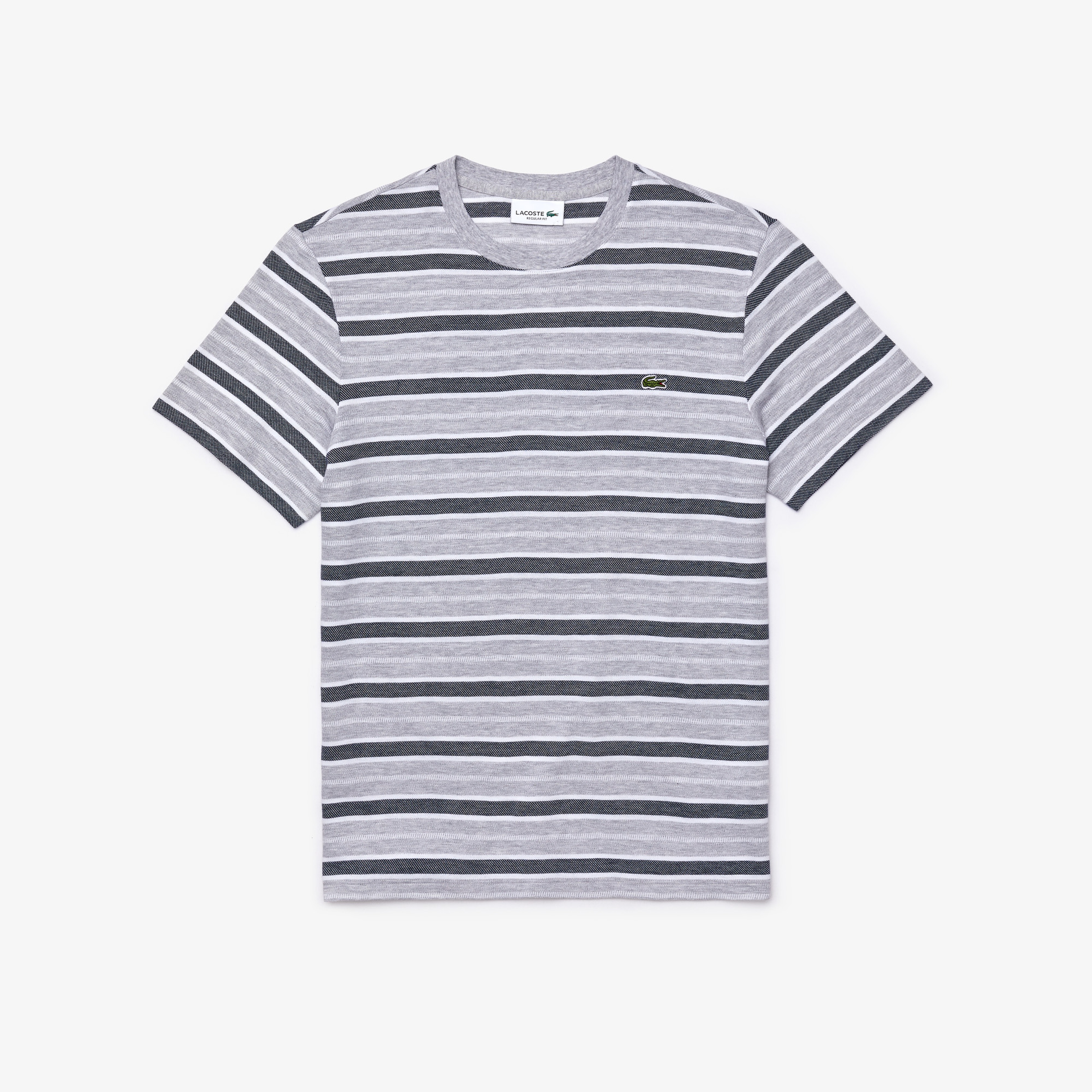 Lacoste Erkek Bisiklet Yaka Çizgili Renkli T-Shirt