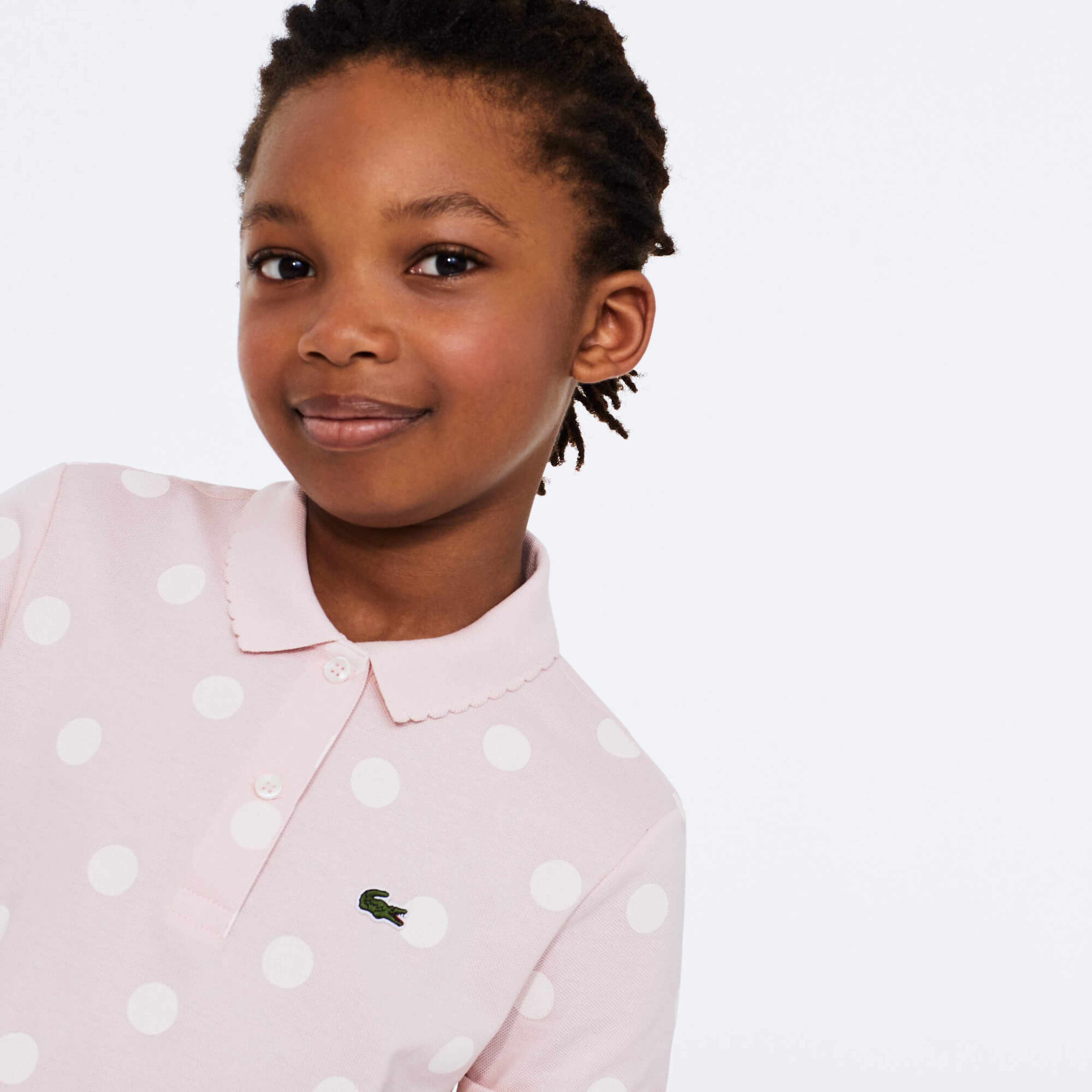 Lacoste Çocuk Desenli Pembe Polo