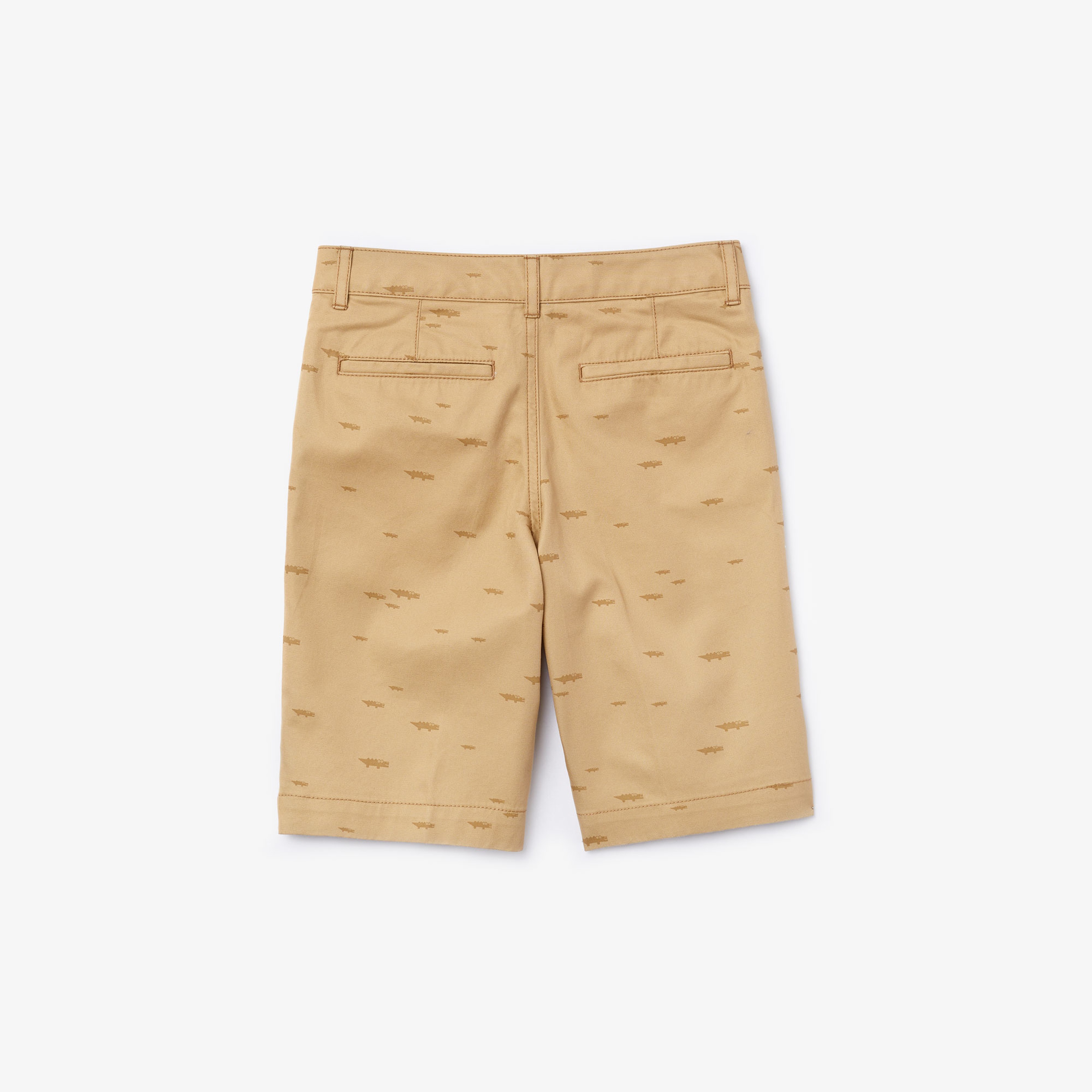 Lacoste Boys' Crocodile Print Cotton Bermudas