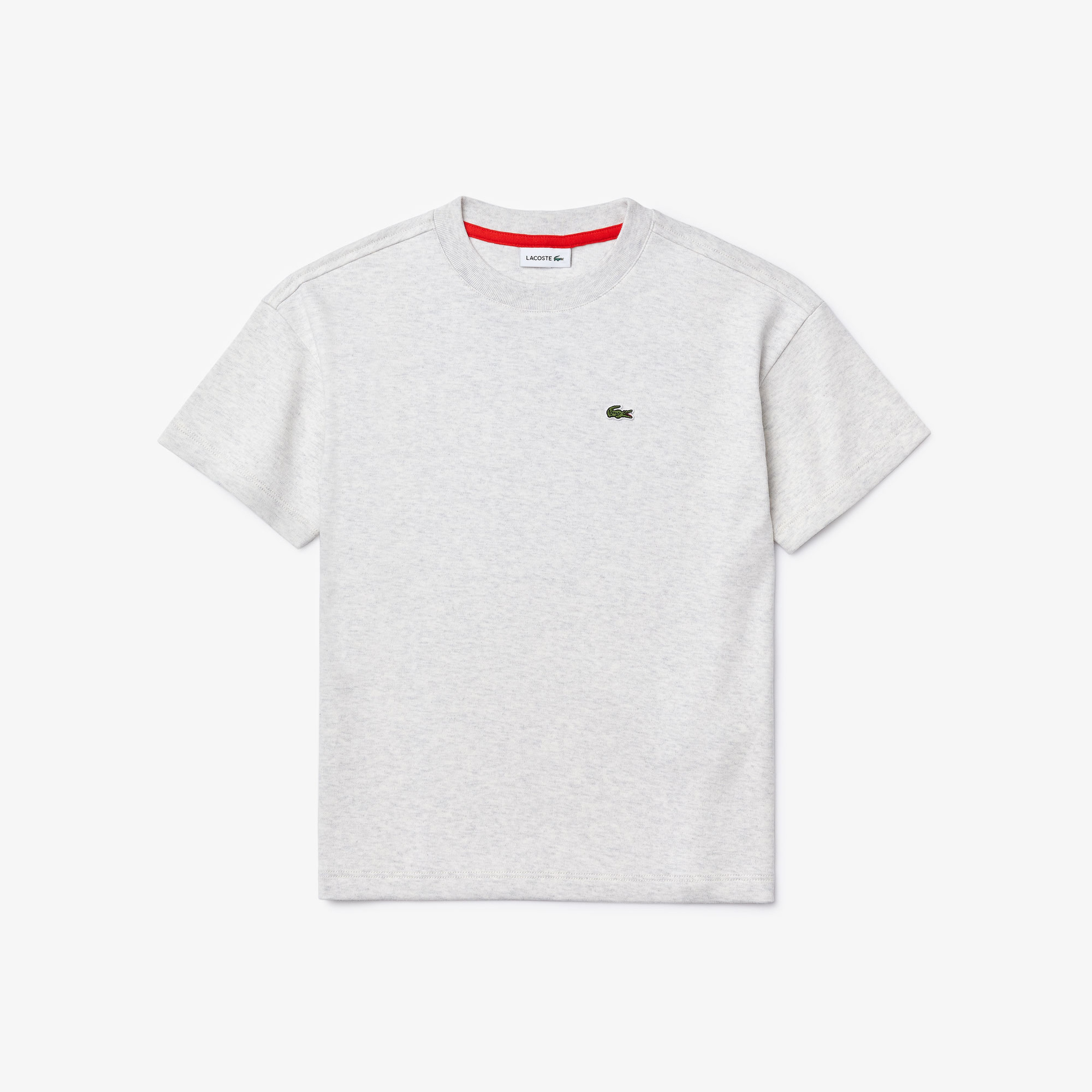 Lacoste Çocuk Bisiklet Yaka Baskılı Gri T-Shirt