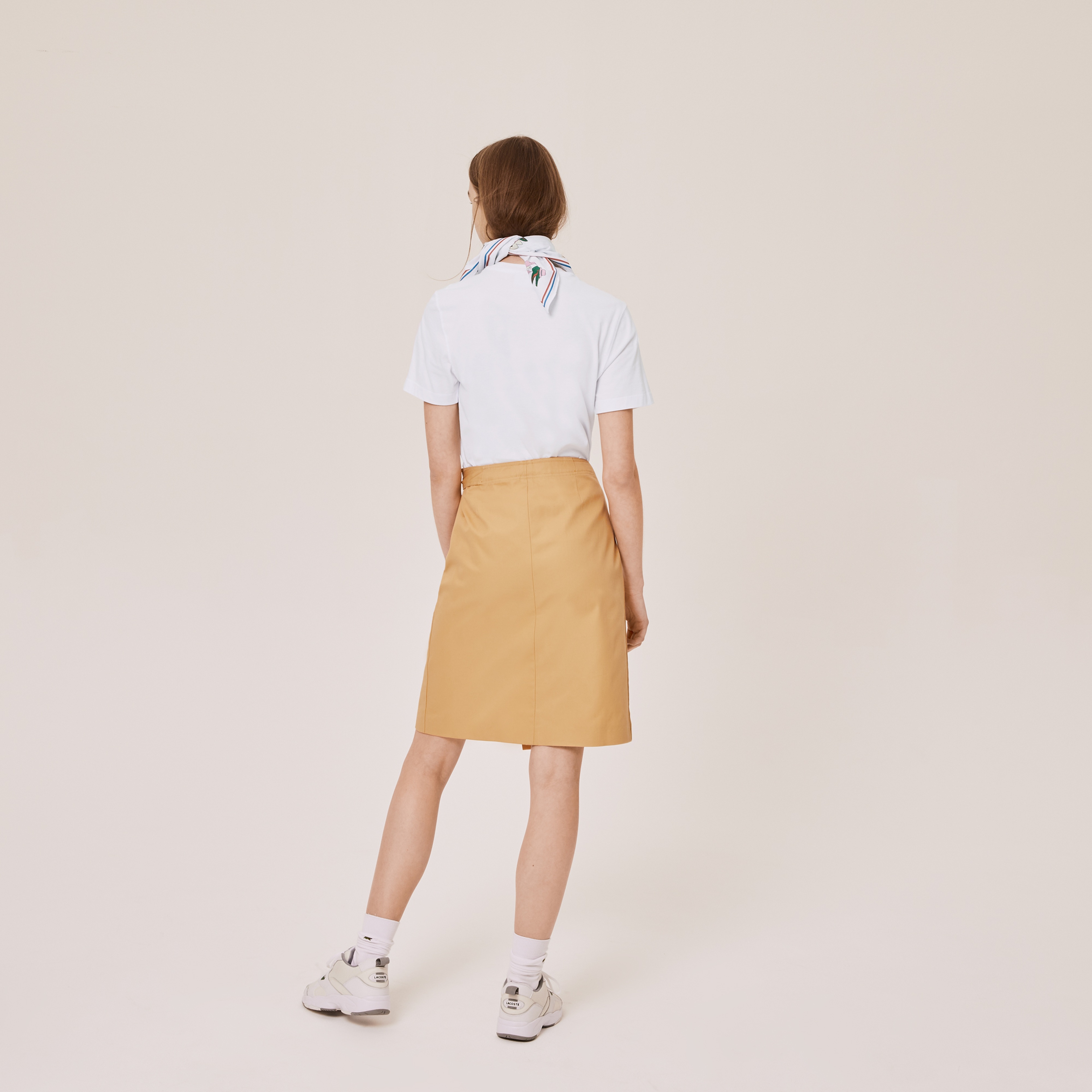 Lacoste X Jean-Michel Tixier Unisex Bisiklet Yaka Baskılı Beyaz T-Shirt