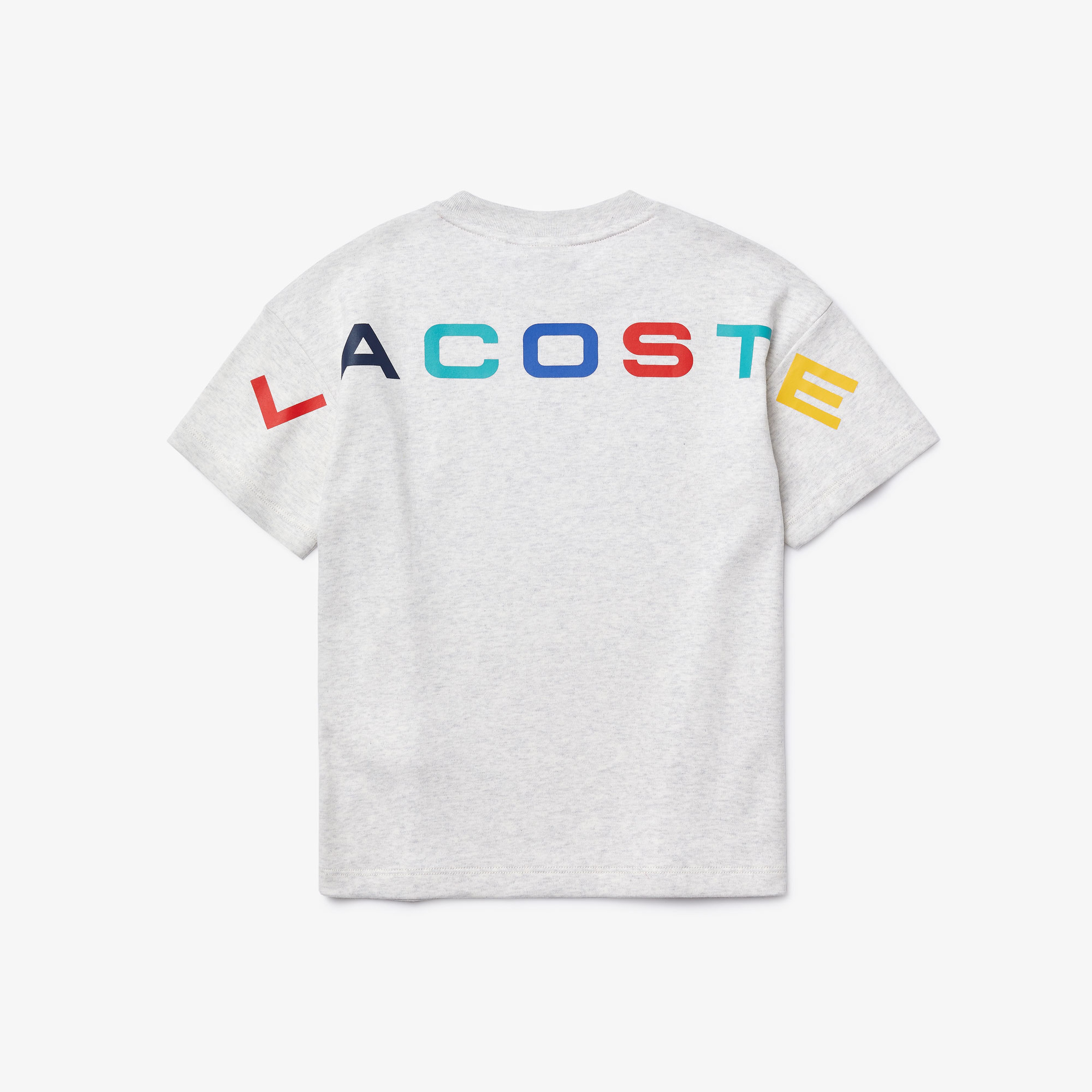 Lacoste Çocuk Bisiklet Yaka Baskılı Gri T-Shirt