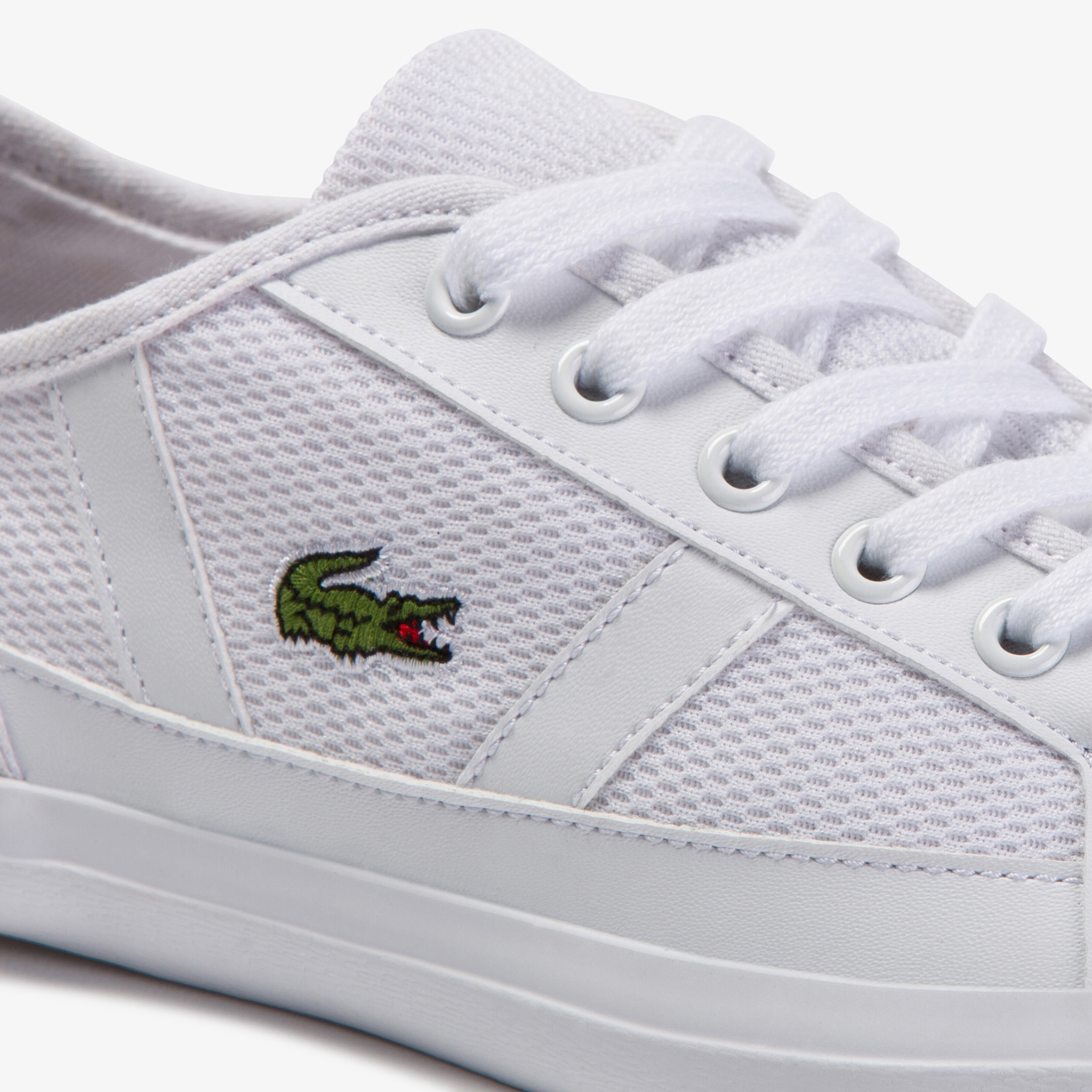 Lacoste Sideline Kadın Beyaz File Detaylı Sneaker