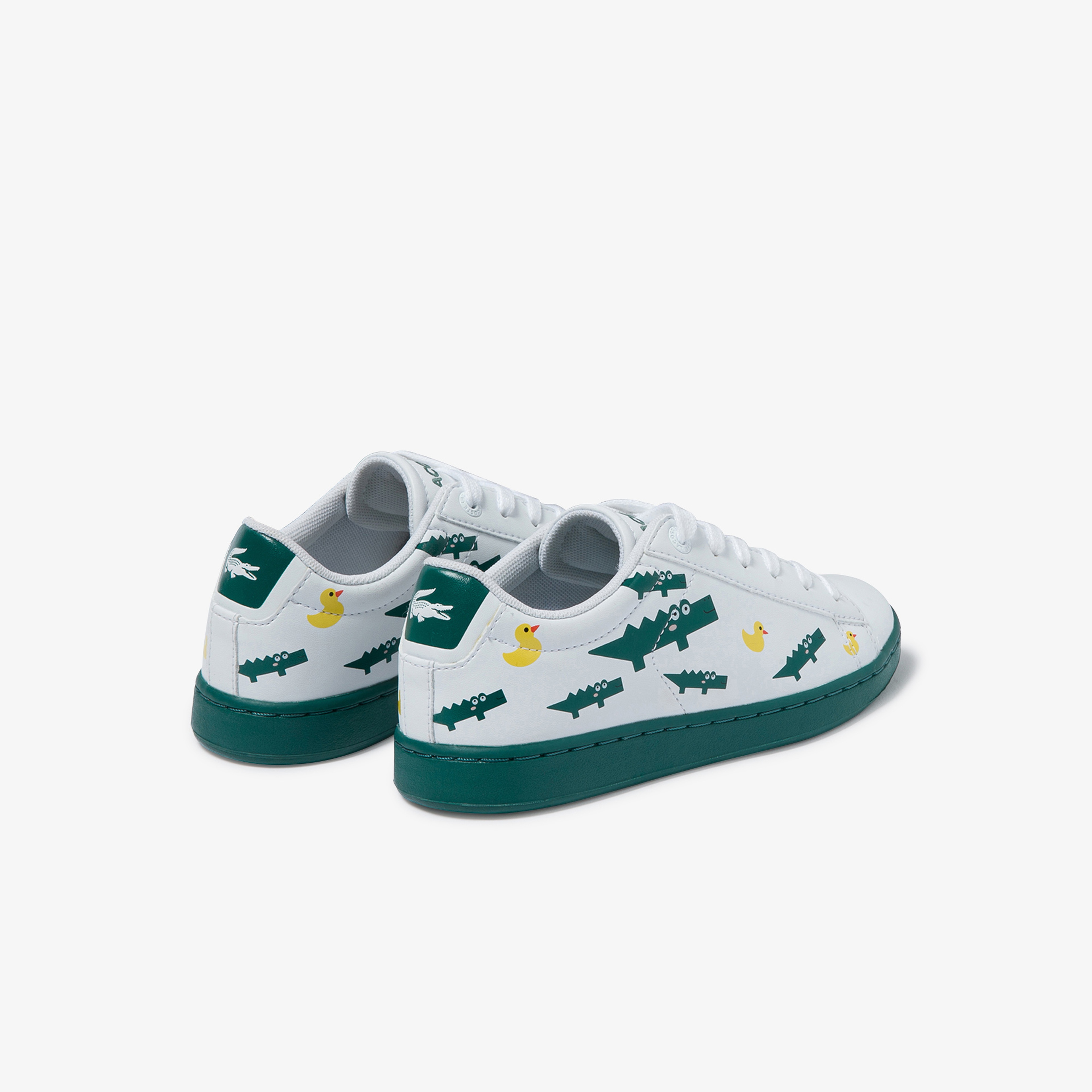 Lacoste Carnaby Evo 120 3 Suc Çocuk Baskılı Beyaz - Yeşil Ayakkabı