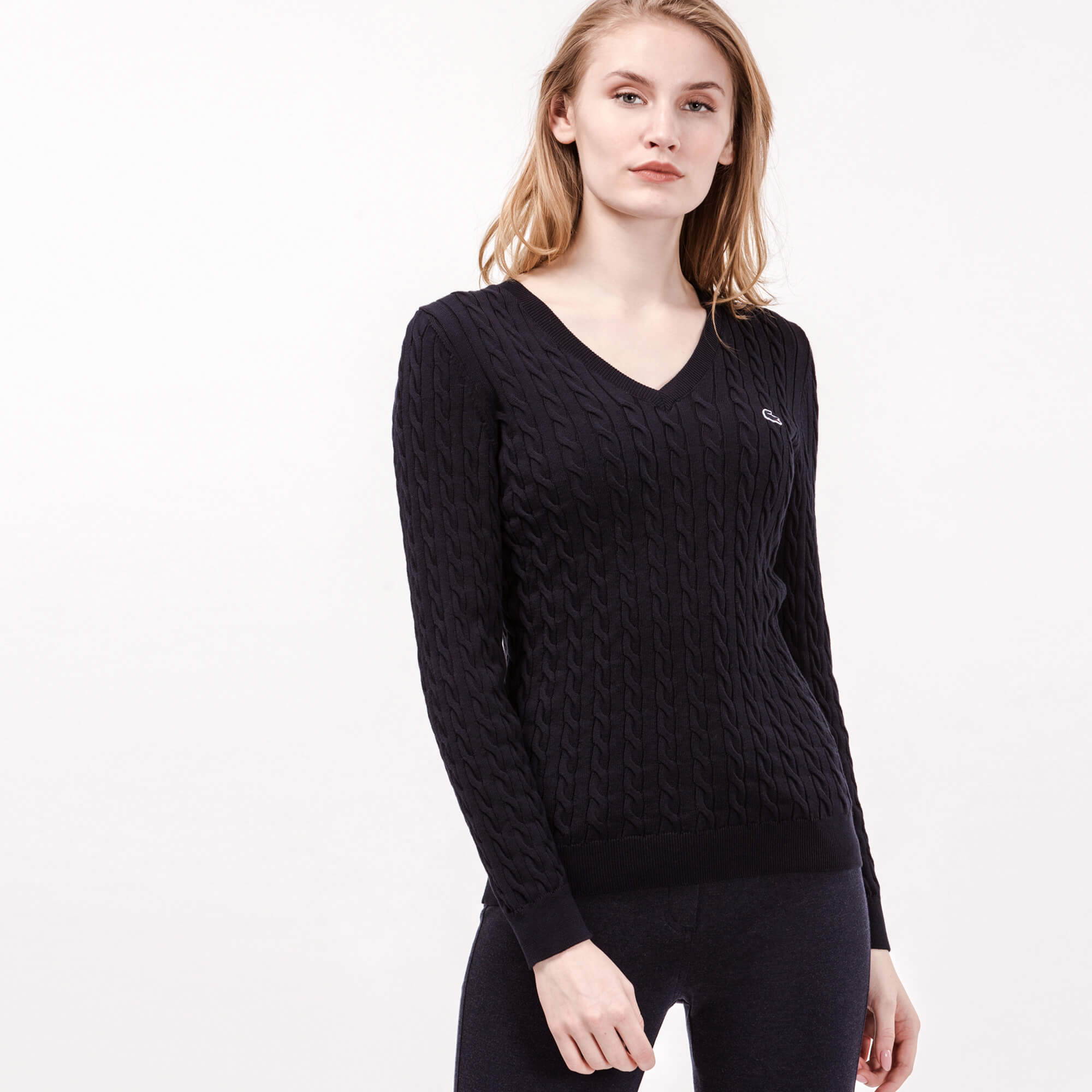 Lacoste Kadın Lacivert Triko