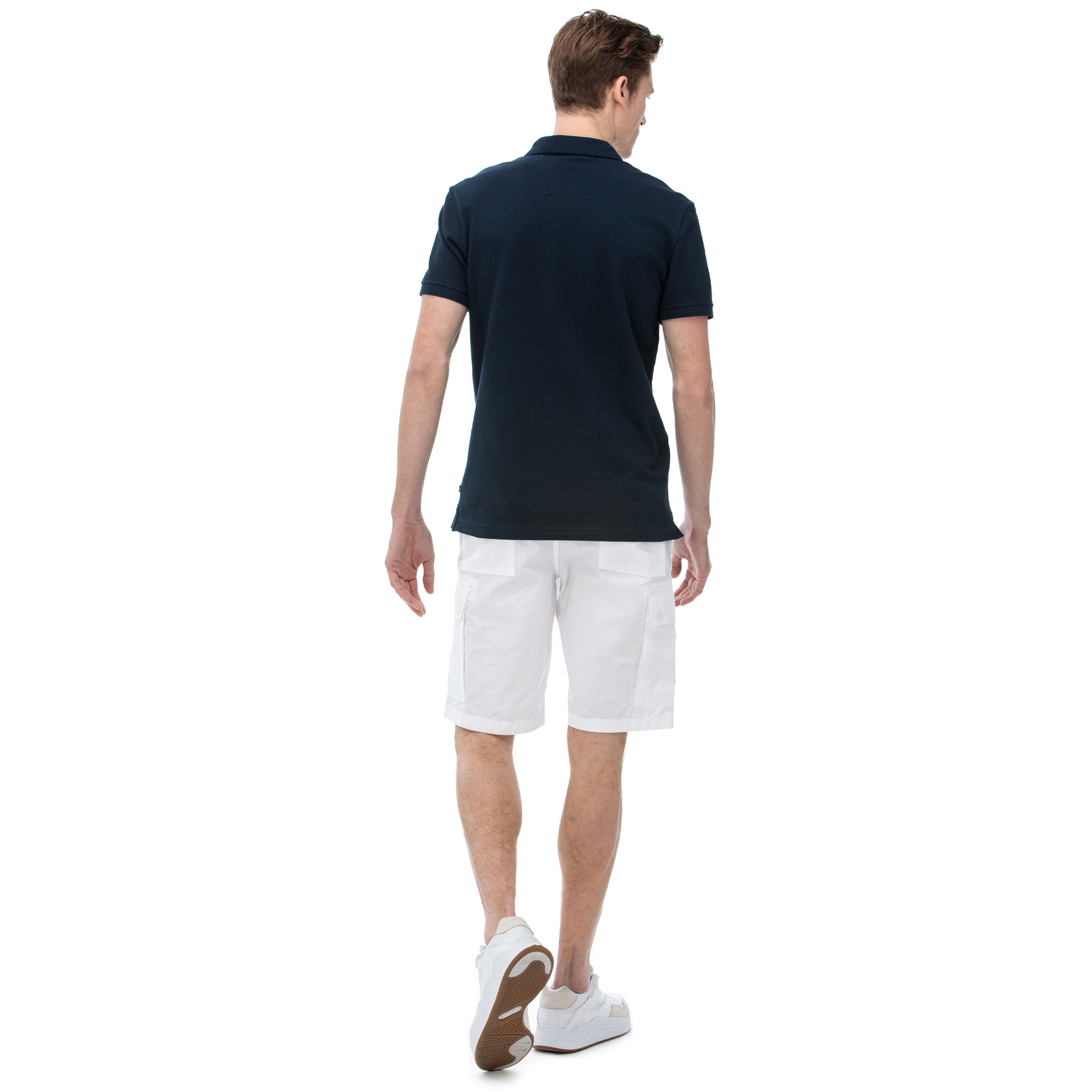 NAUTICA ERKEK BEYAZ KARGO BERMUDA ŞORT