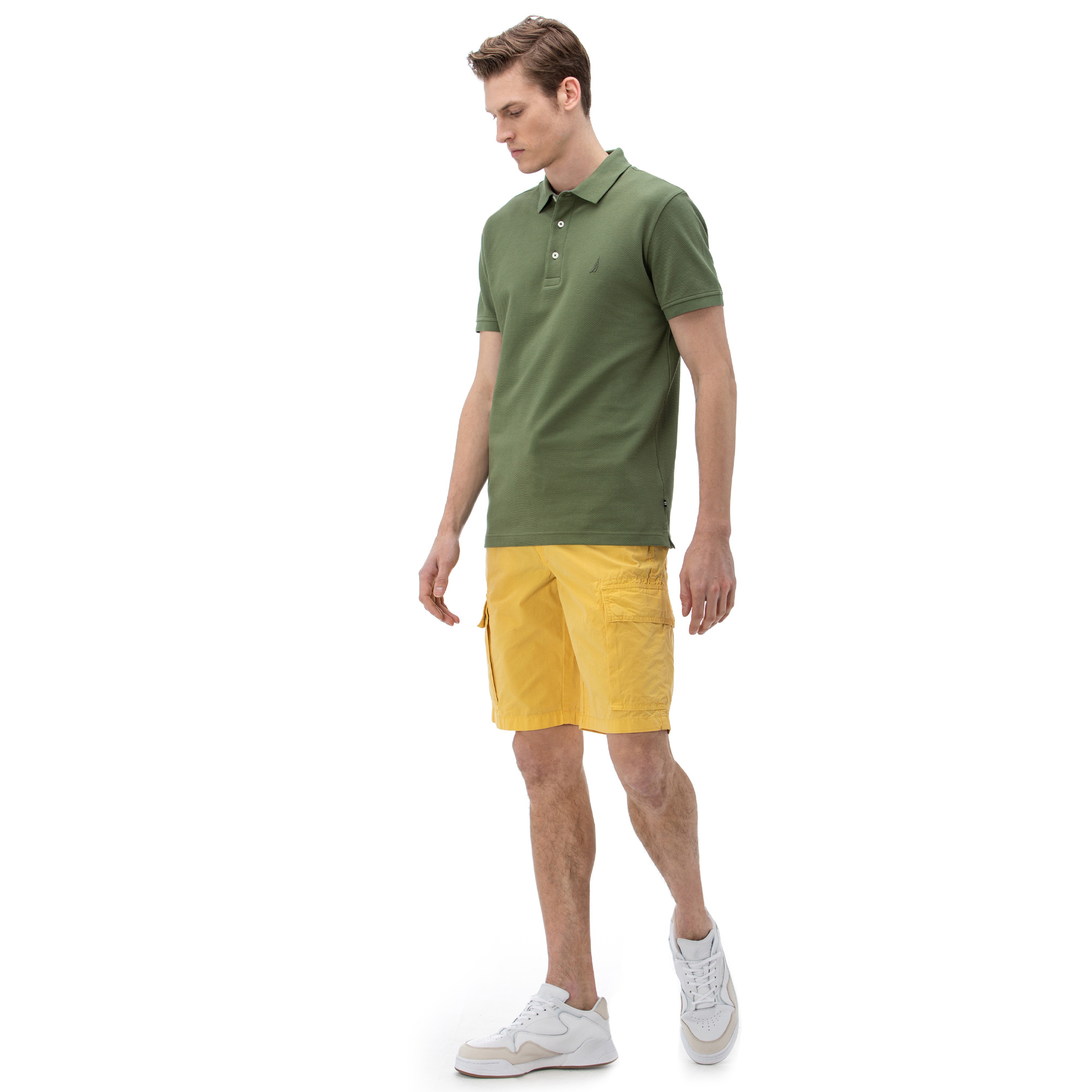 NAUTICA ERKEK SARI KARGO BERMUDA ŞORT