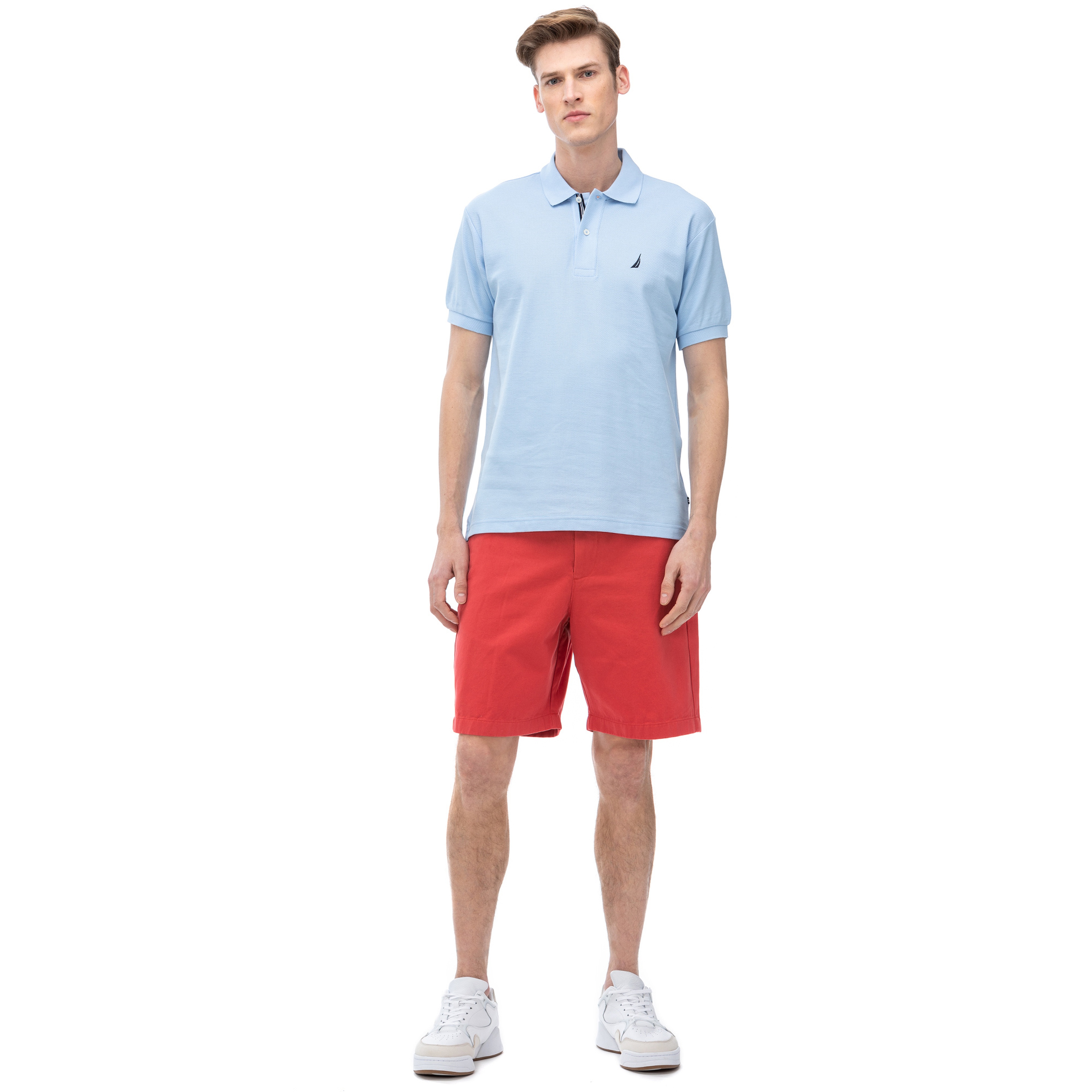 NAUTICA ERKEK KIRMIZI SLIM FIT CHINO BERMUDA ŞORT