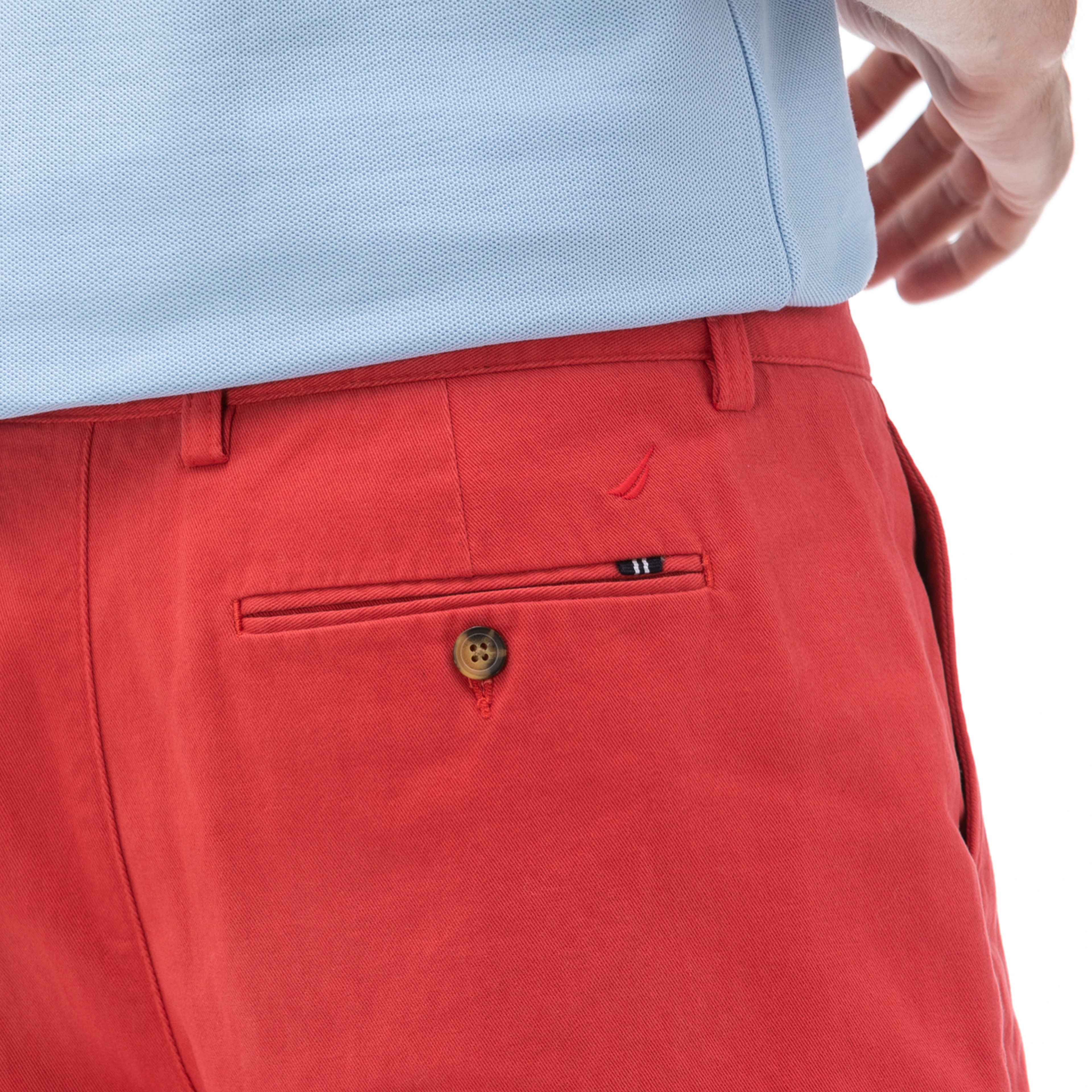 NAUTICA ERKEK KIRMIZI SLIM FIT CHINO BERMUDA ŞORT