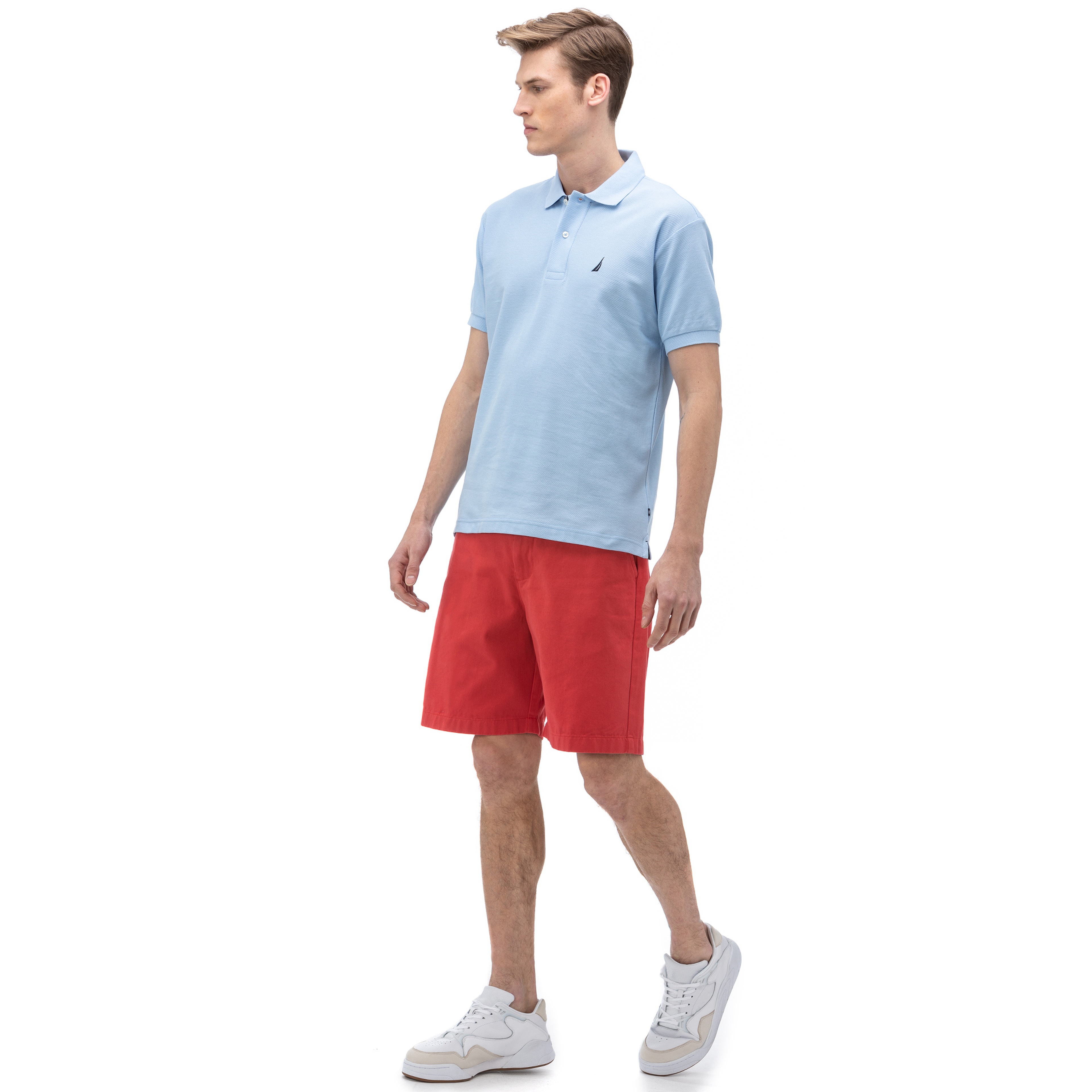 NAUTICA ERKEK KIRMIZI SLIM FIT CHINO BERMUDA ŞORT
