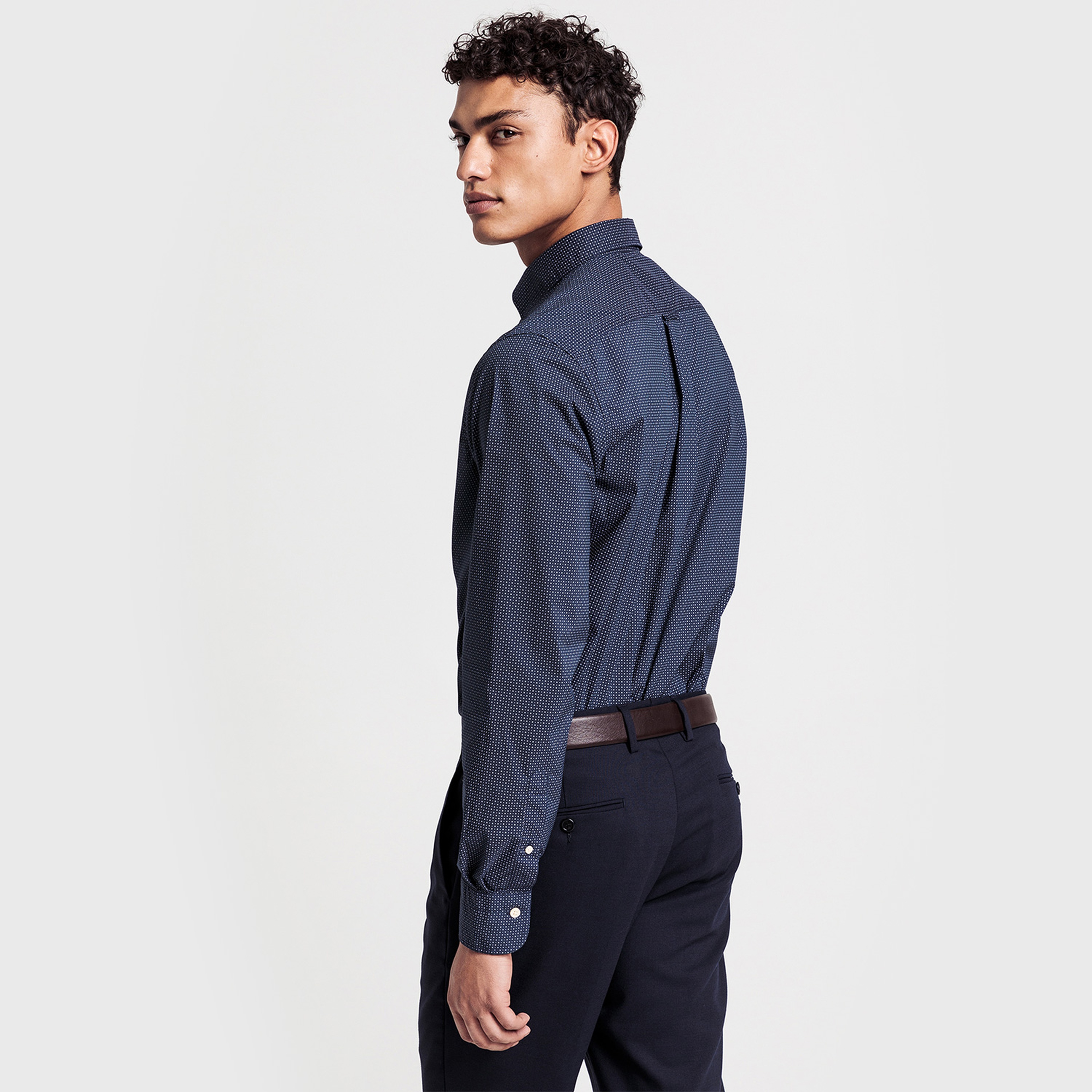 GANT Erkek Lacivert Regular Fit Gömlek