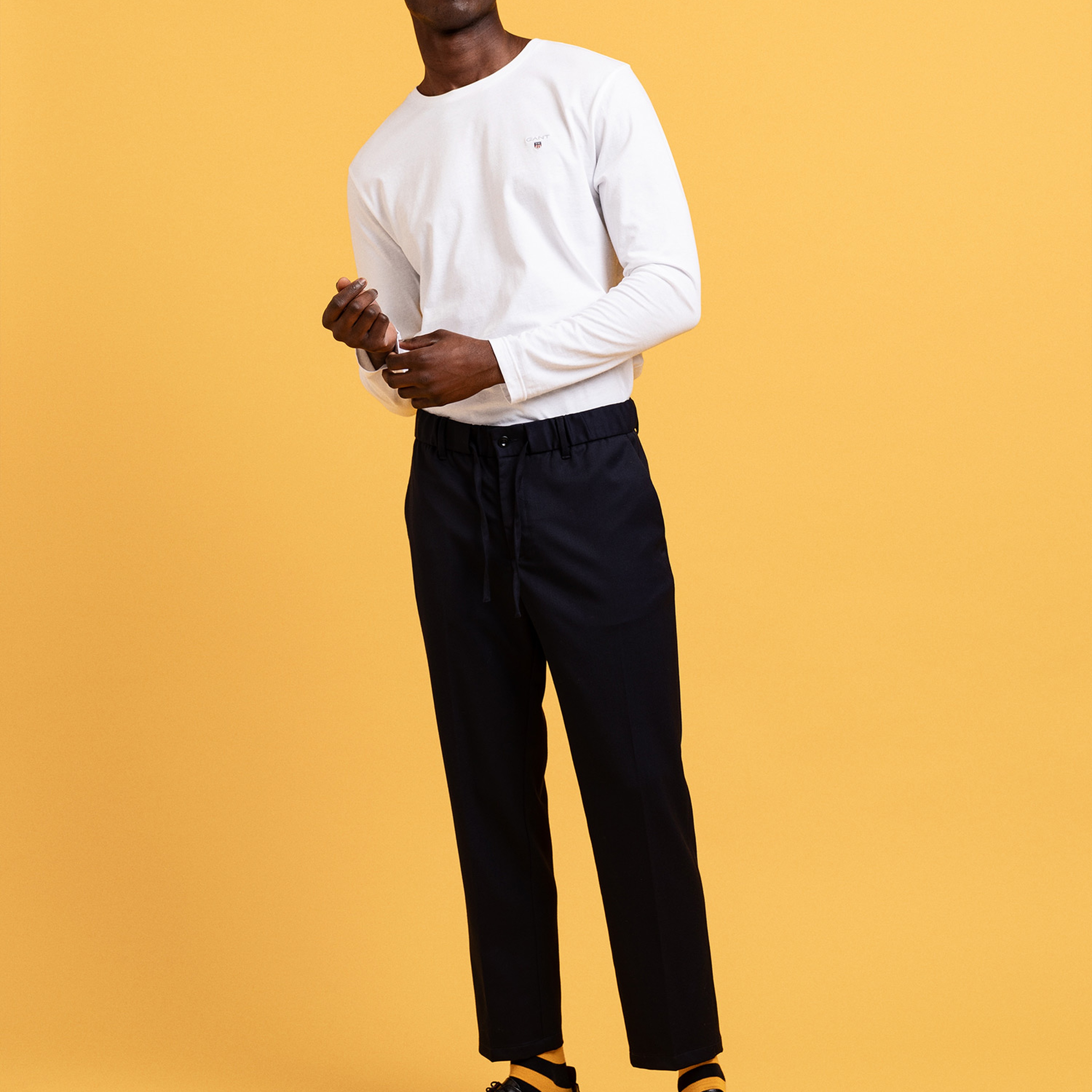 Gant Erkek Beyaz Regular Fit Bisiklet Yaka T-shirt