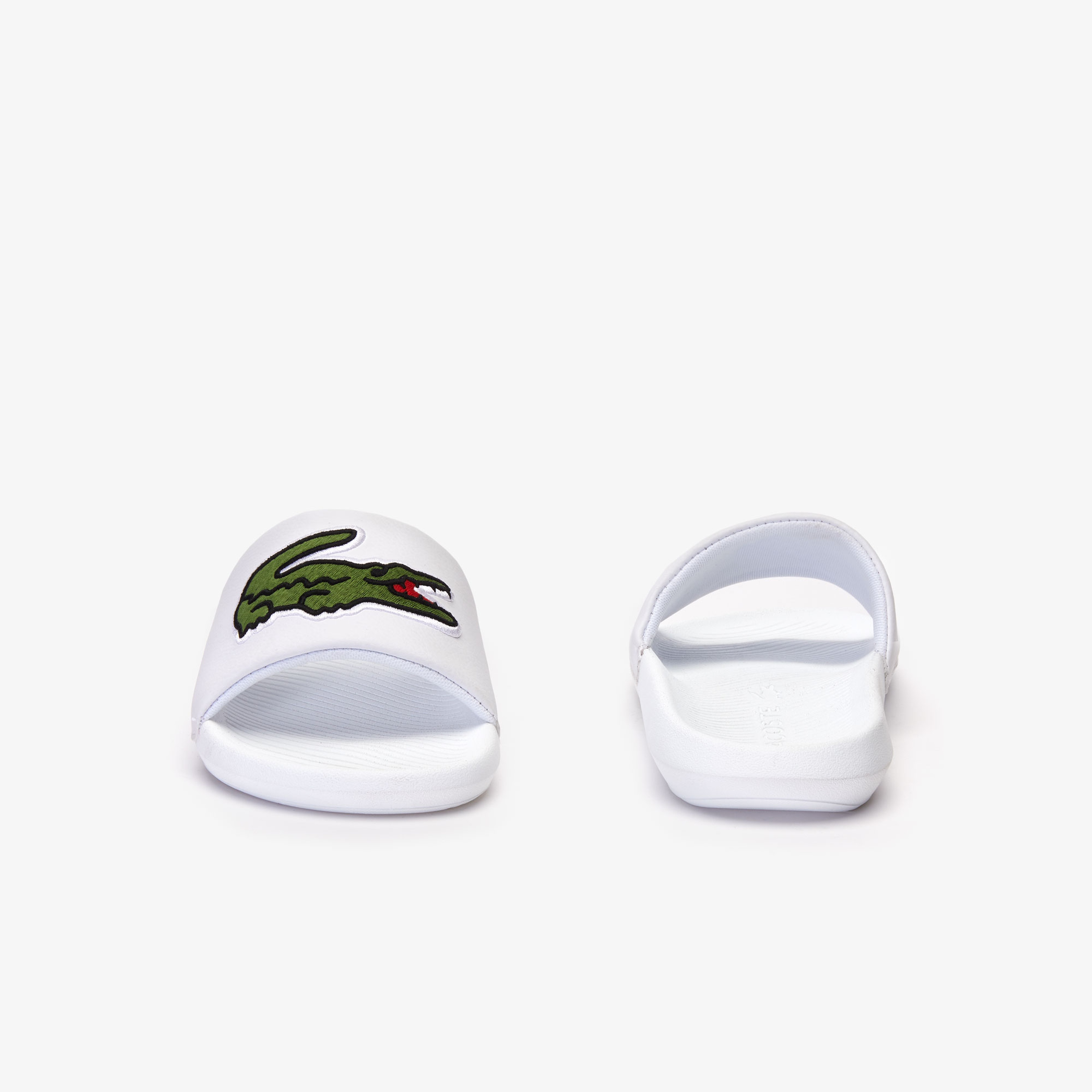 Lacoste Croco Slide Erkek Beyaz - Yeşil Terlik