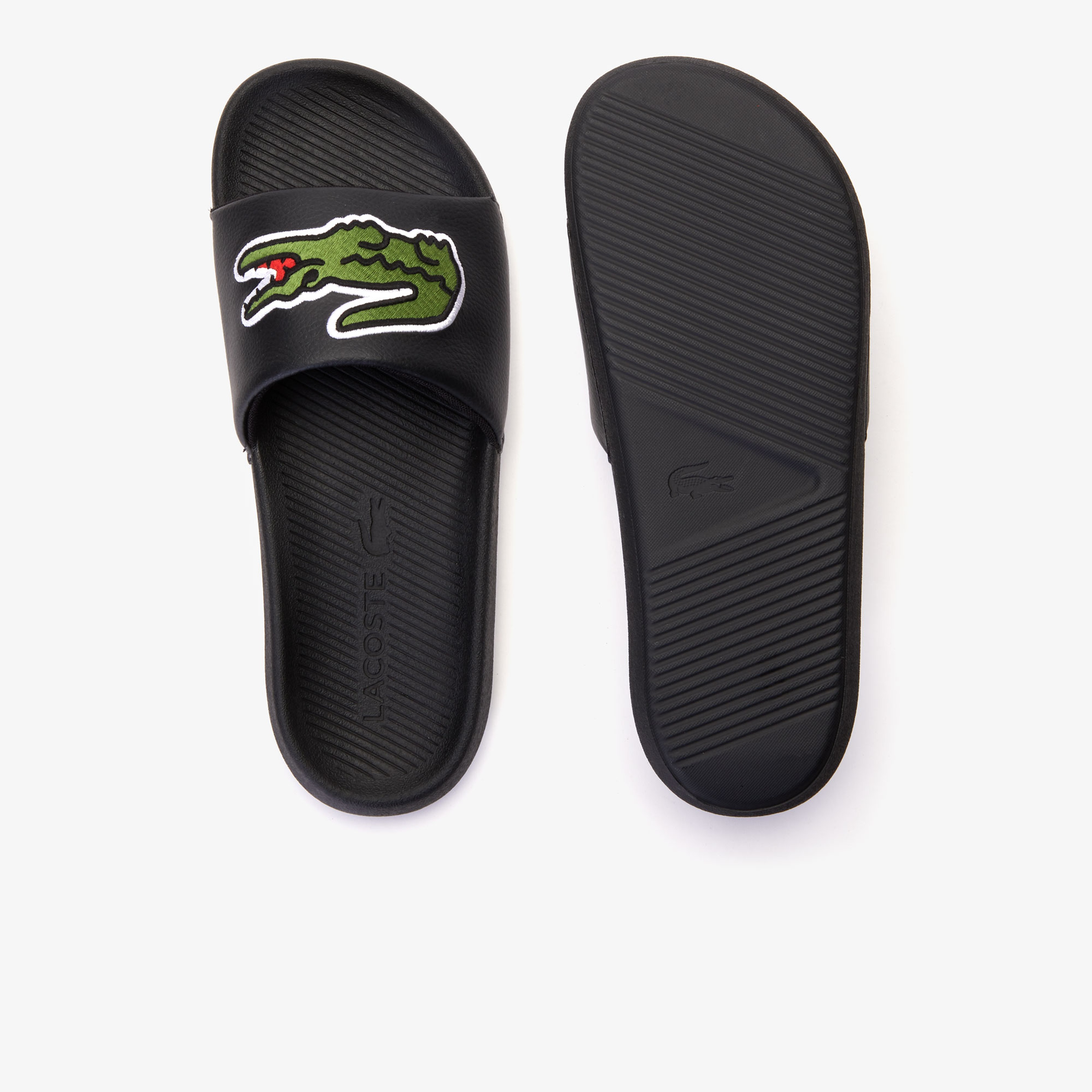 Lacoste Croco Slide Erkek Siyah - Yeşil Terlik