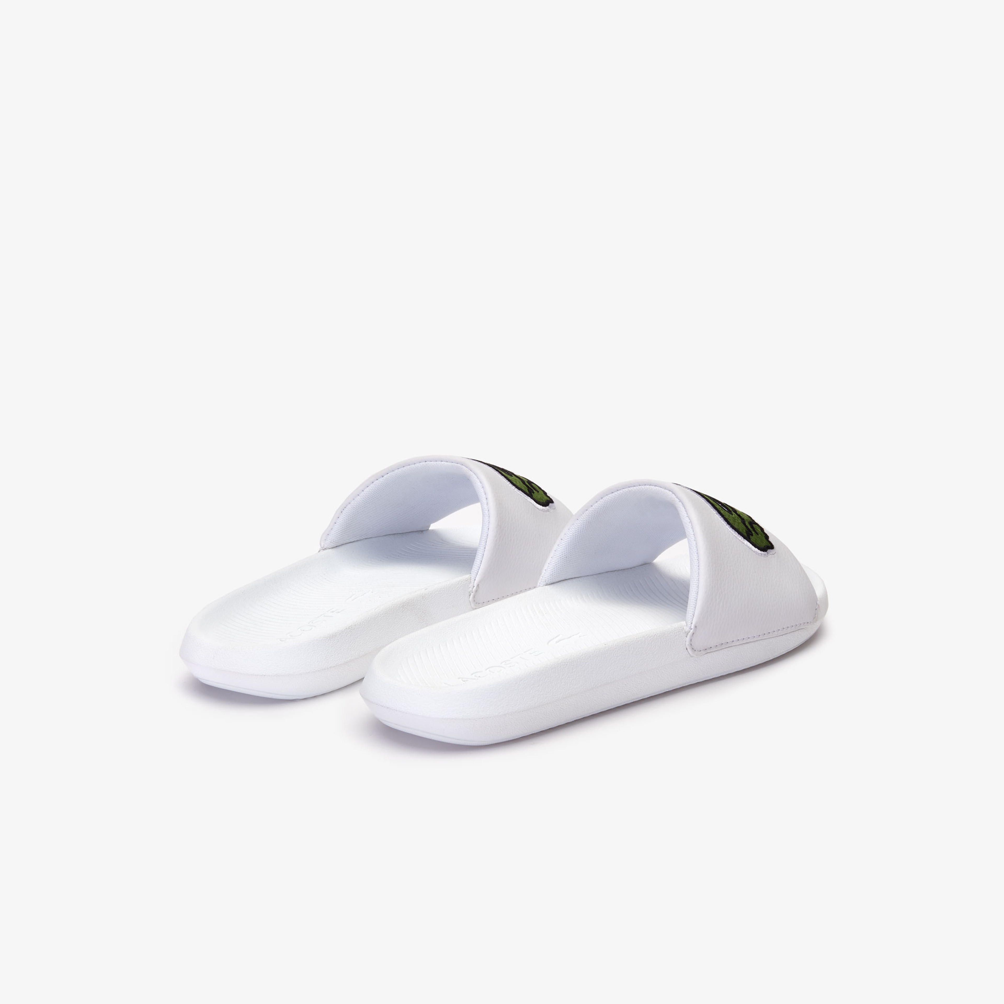 Lacoste Croco Slide Erkek Beyaz - Yeşil Terlik