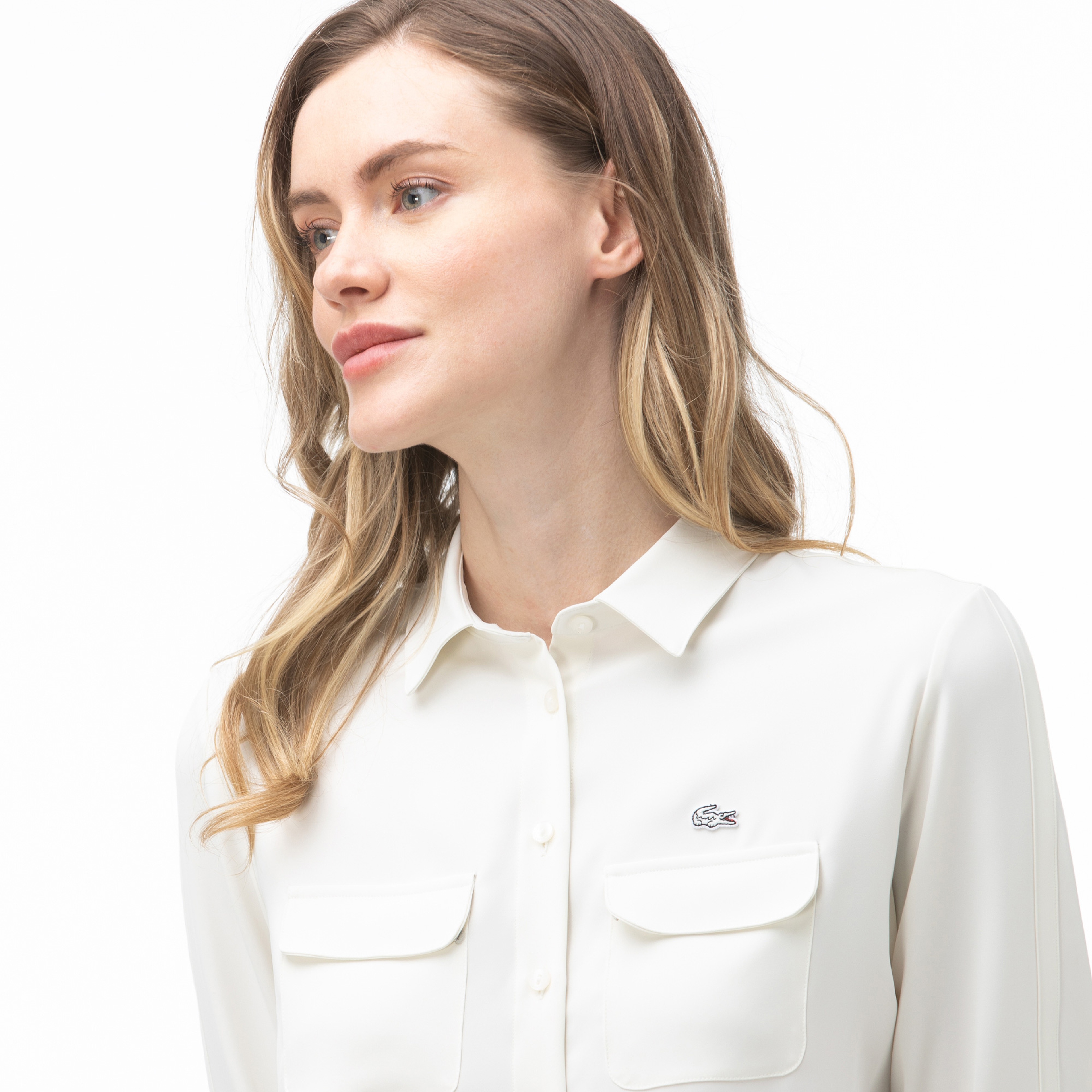 Lacoste Kadın Beyaz Gömlek