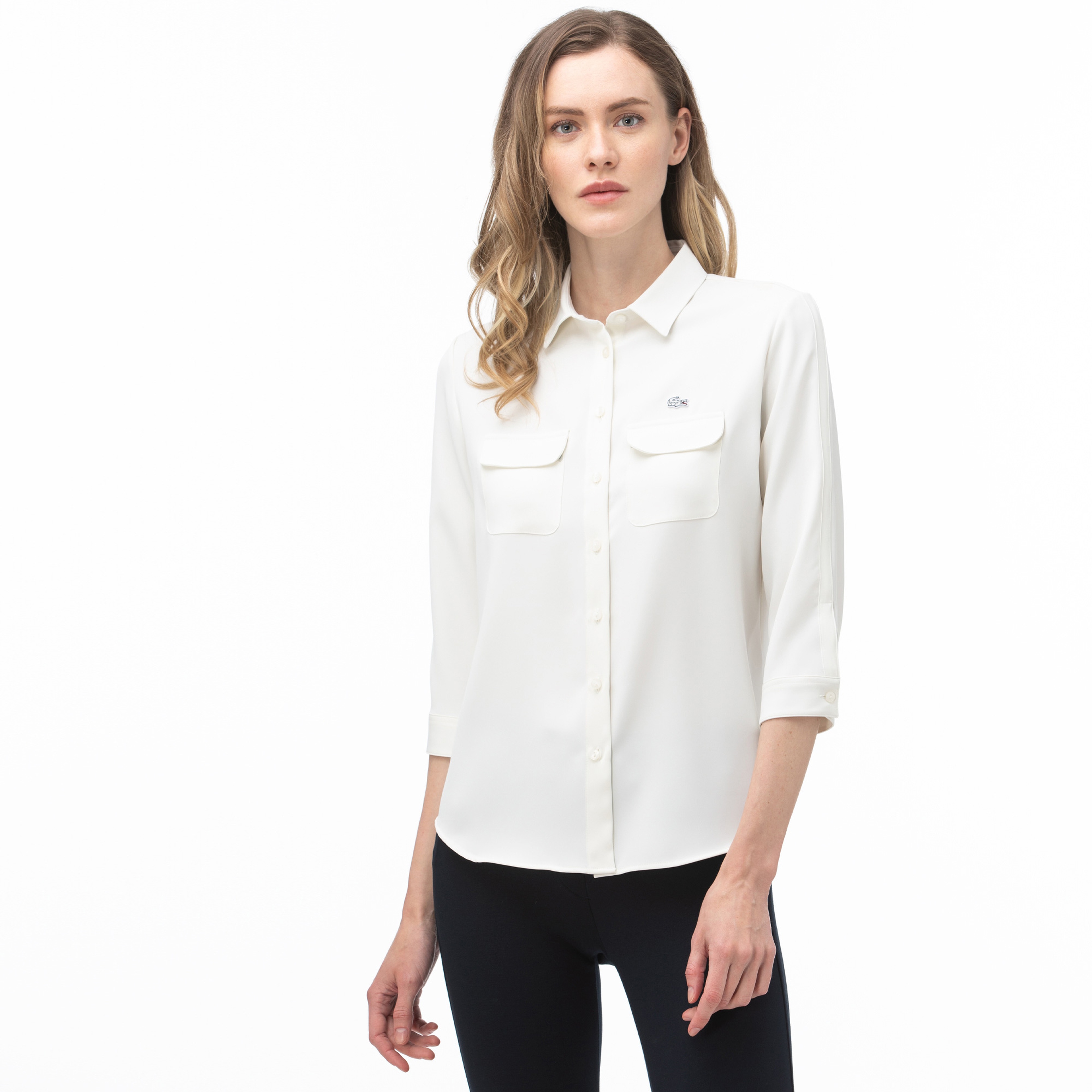 Lacoste Kadın Beyaz Gömlek