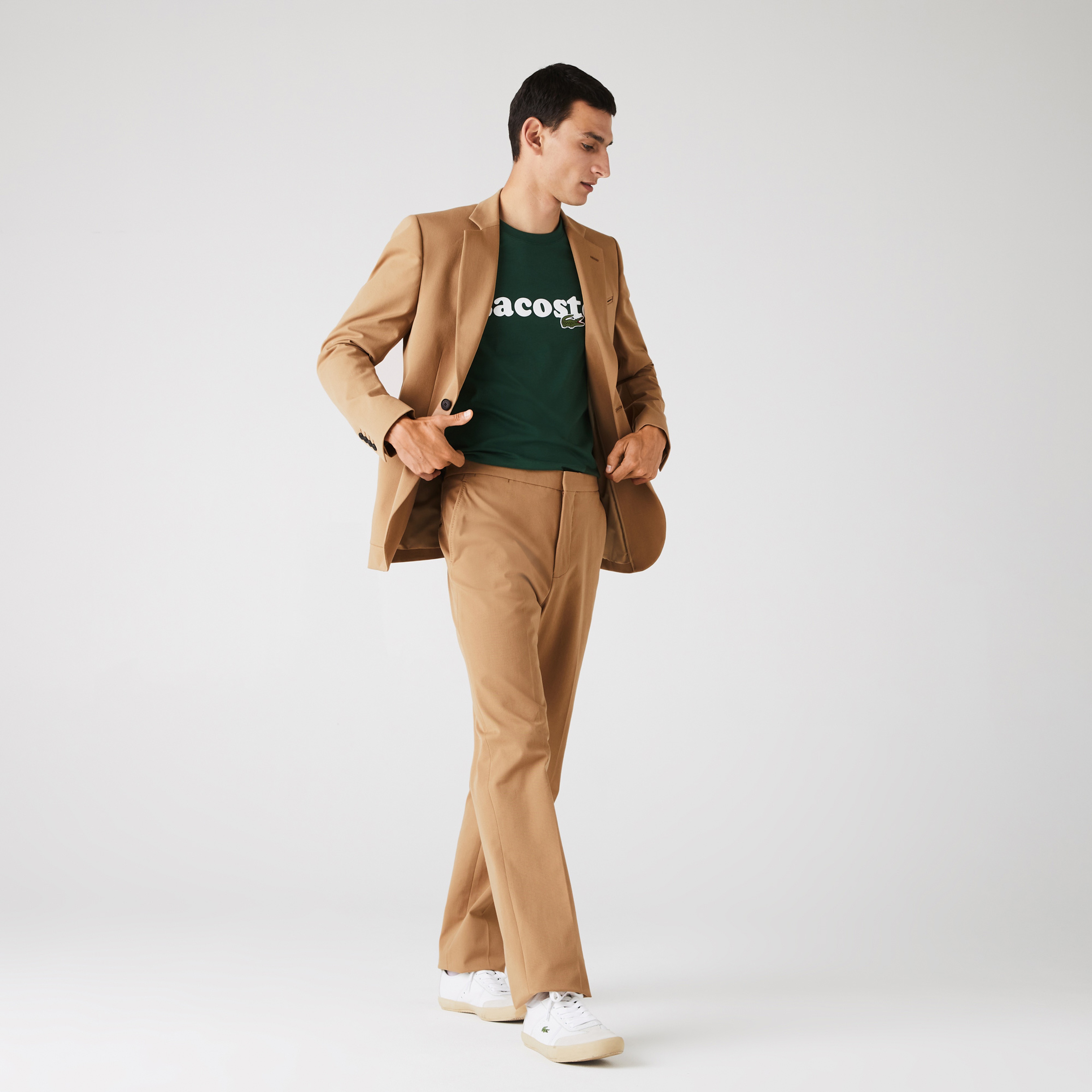 Lacoste Erkek Slim Fit Streç Kahverengi Pantolon