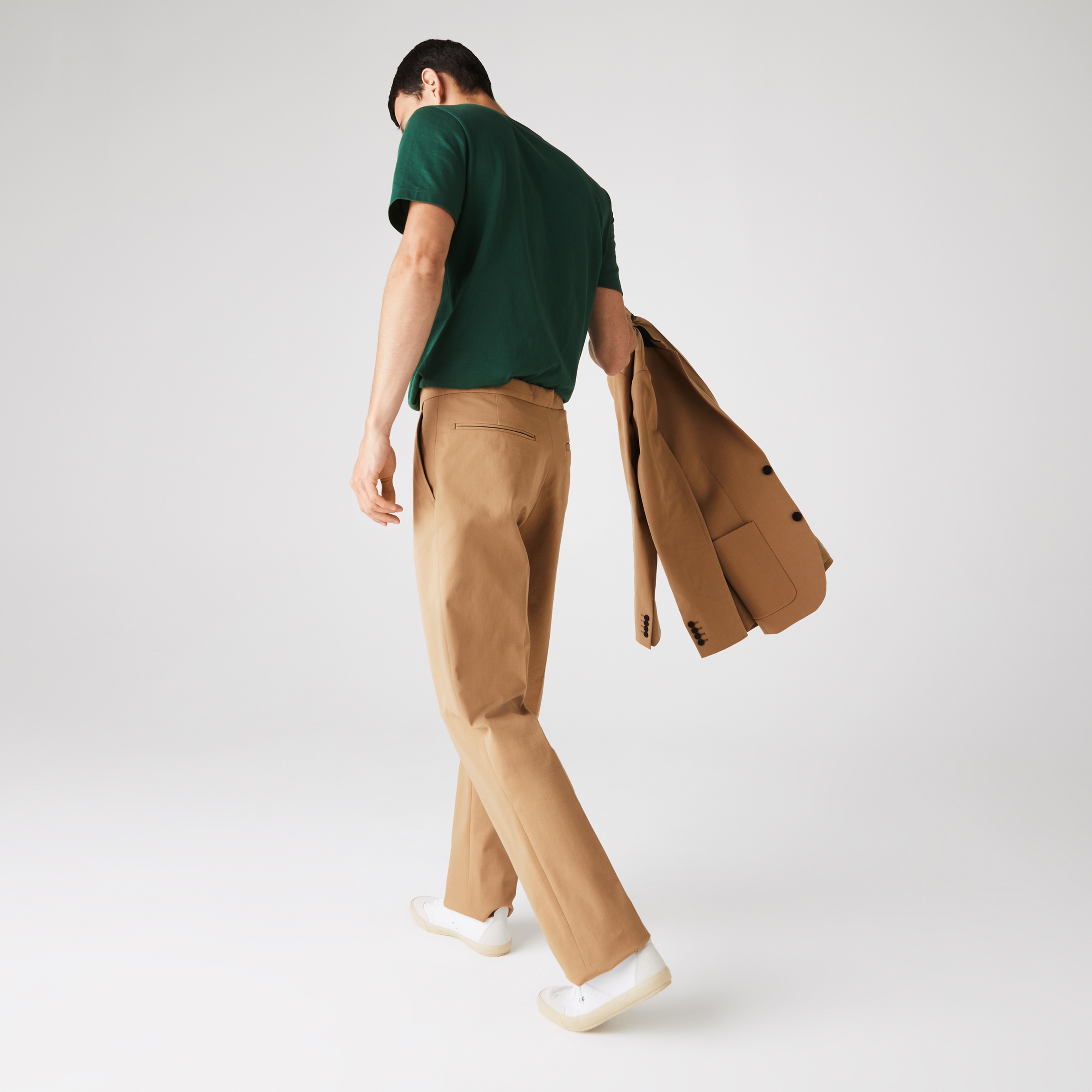 Lacoste Erkek Slim Fit Streç Kahverengi Pantolon