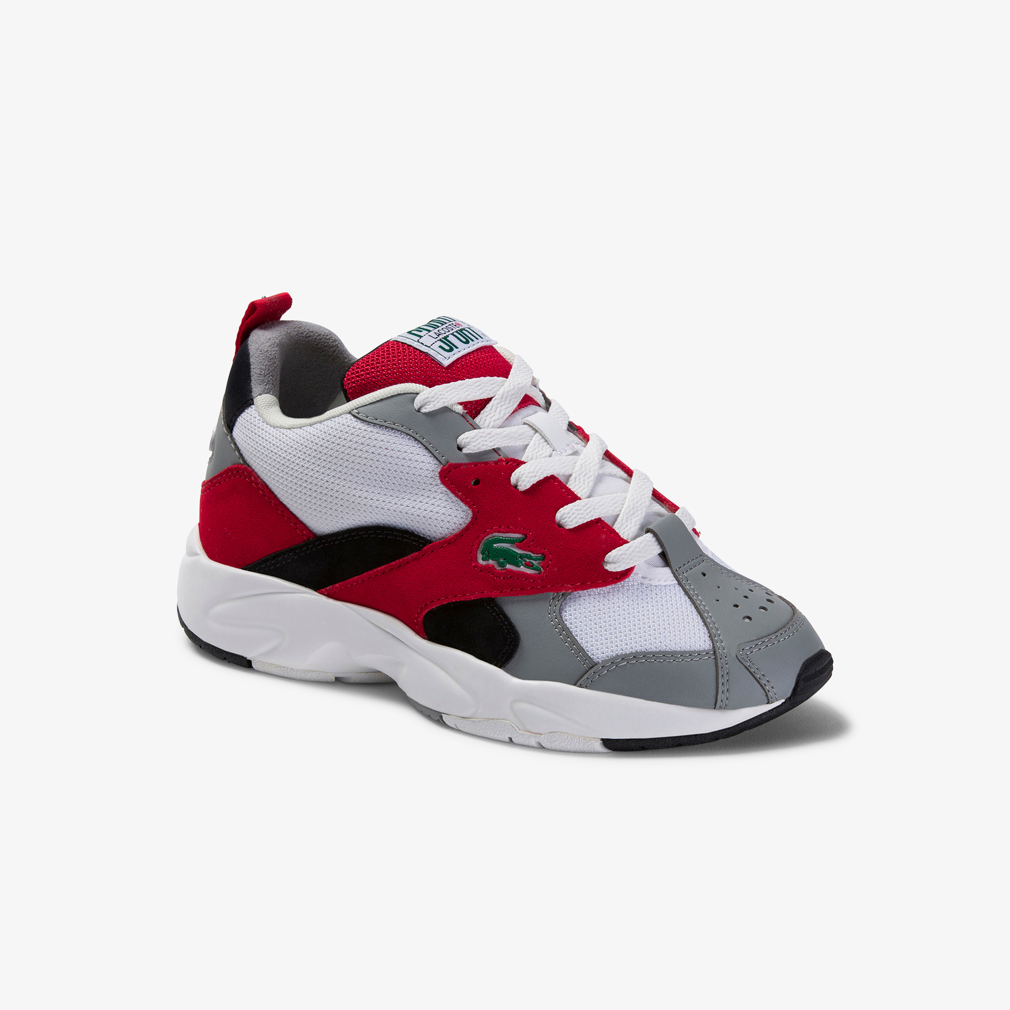 Lacoste Storm 96 120 4 Us Sfa Kadın Gri - Kırmızı Sneaker