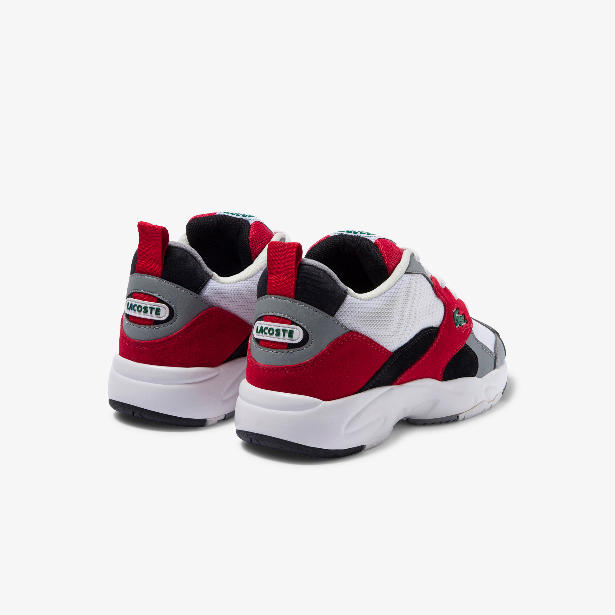 Lacoste Storm 96 120 4 Us Sfa Kadın Gri - Kırmızı Sneaker