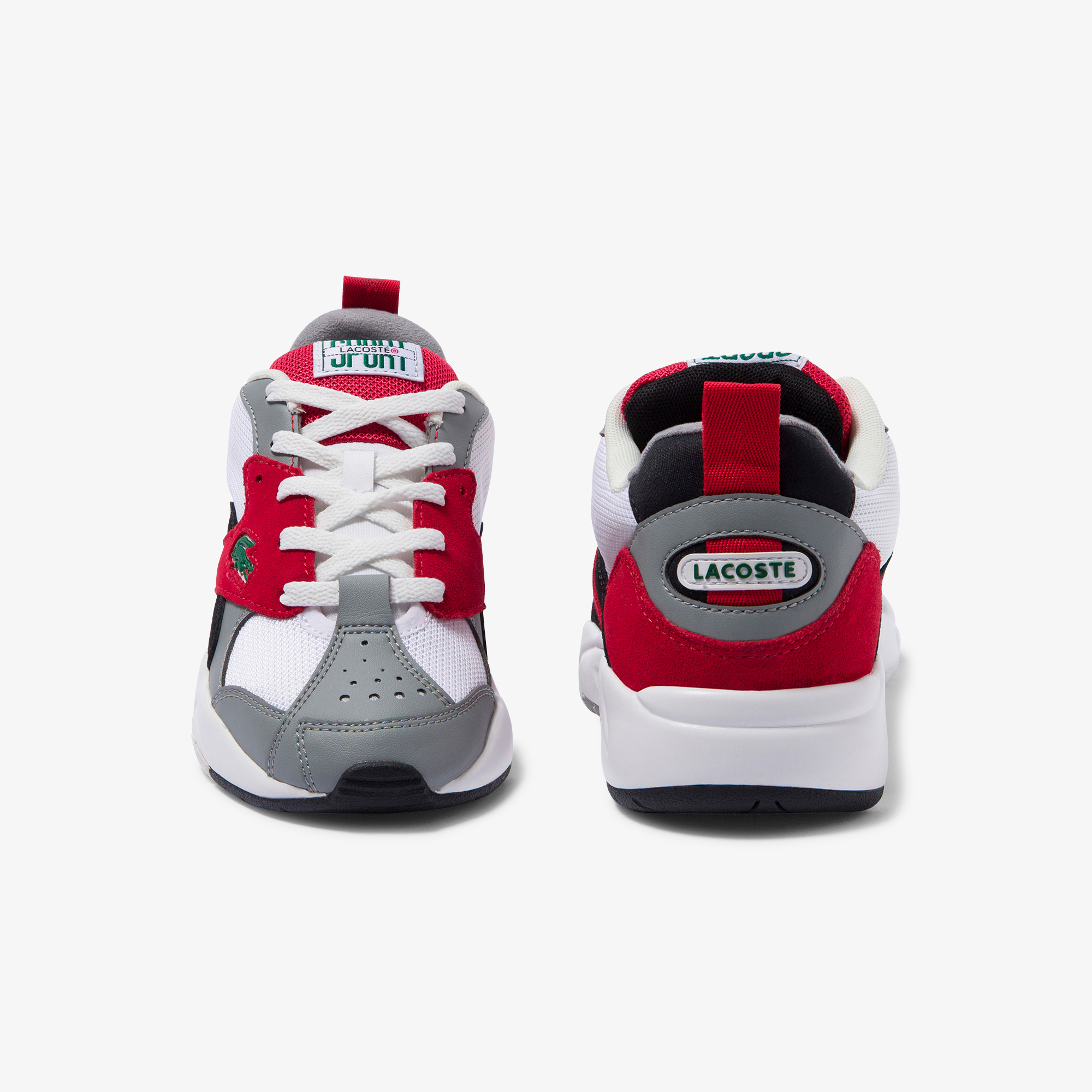 Lacoste Storm 96 120 4 Us Sfa Kadın Gri - Kırmızı Sneaker