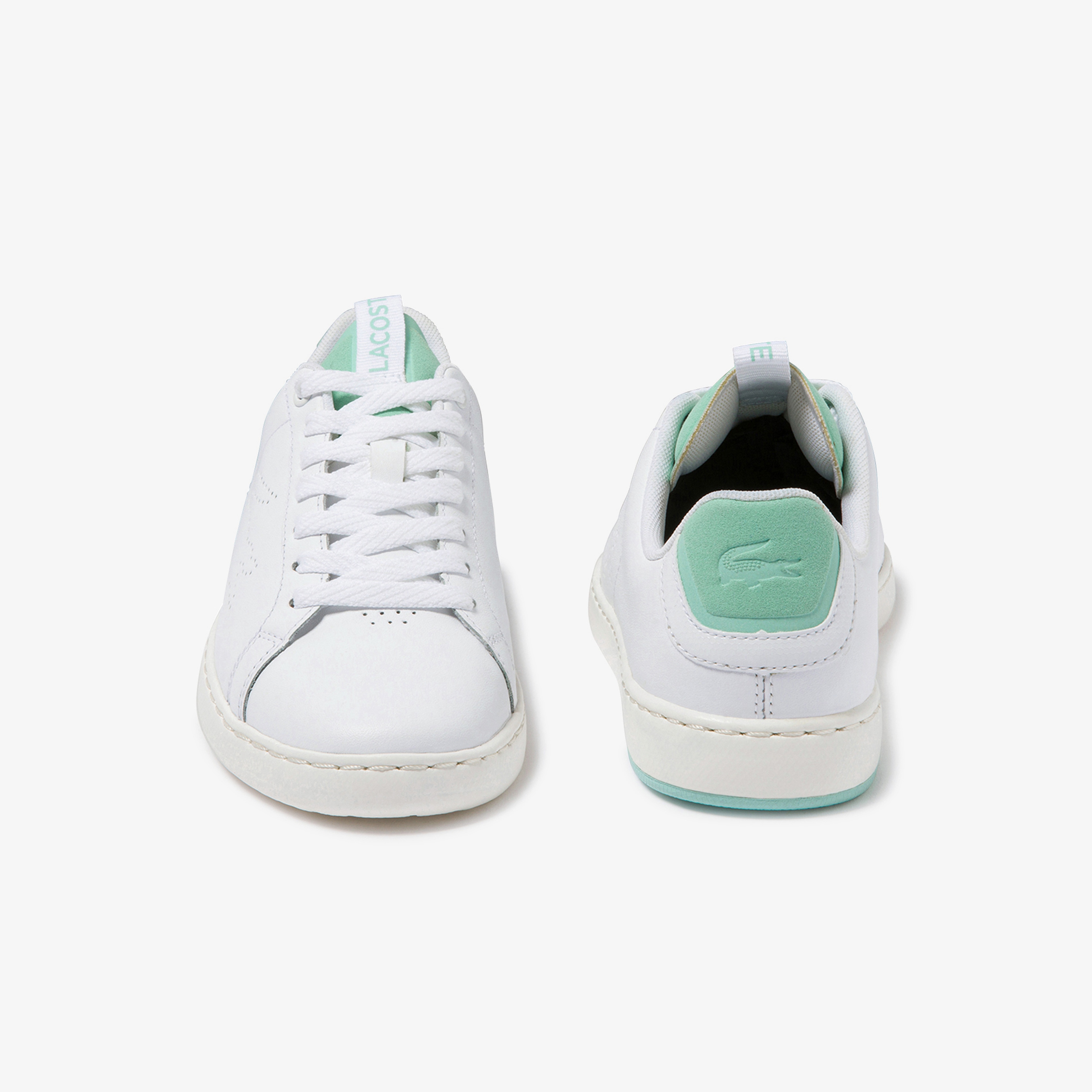 Lacoste Carnaby Evo Kadın Beyaz - Açık Yeşil Spor Ayakkabı