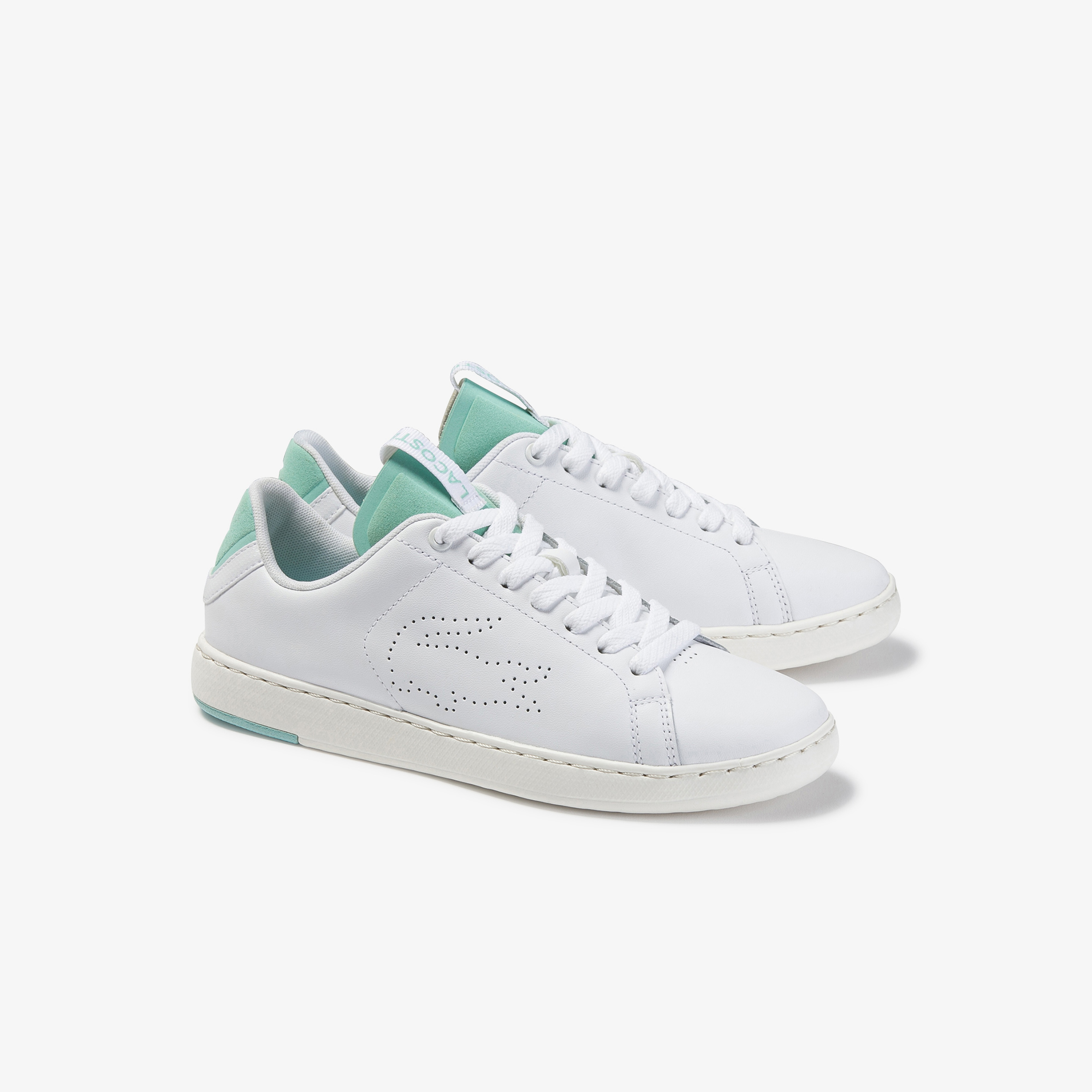 Lacoste Carnaby Evo Kadın Beyaz - Açık Yeşil Spor Ayakkabı