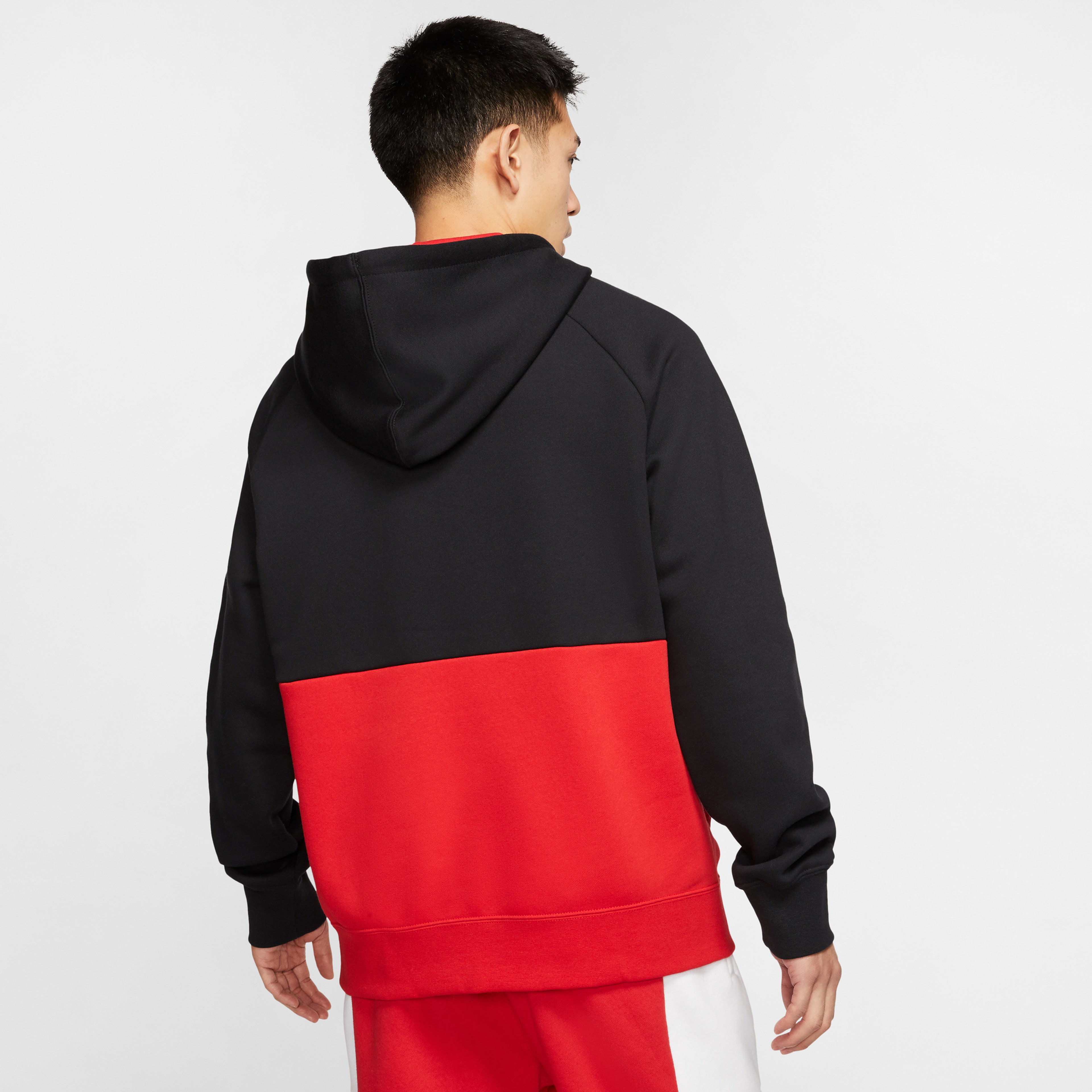 Nike Sportswear Air Erkek Siyah-Kırmızı Kapüşonlu Sweatshirt