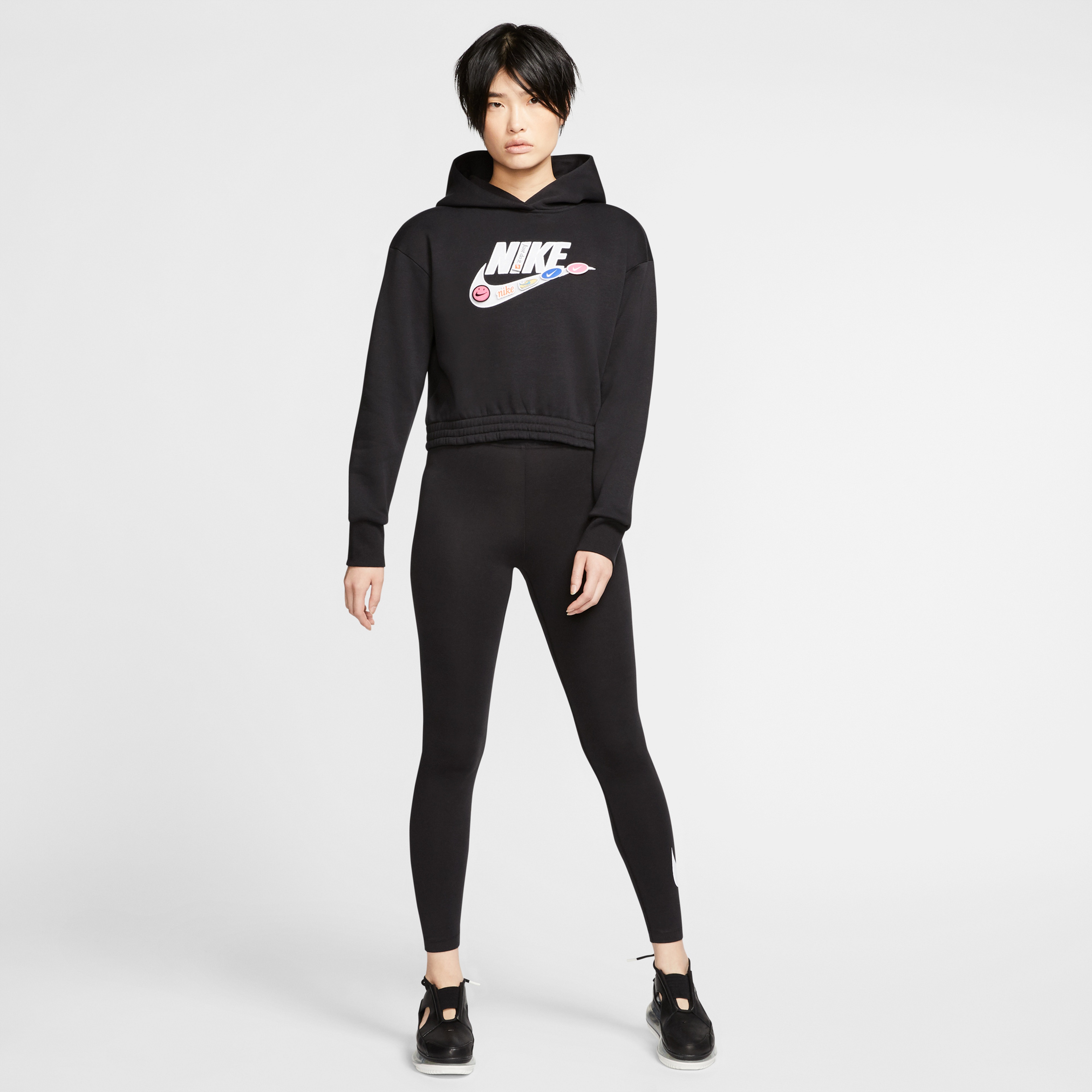 Nike Sportswear Fleece Kadın Siyah Kapüşonlu Sweatshirt