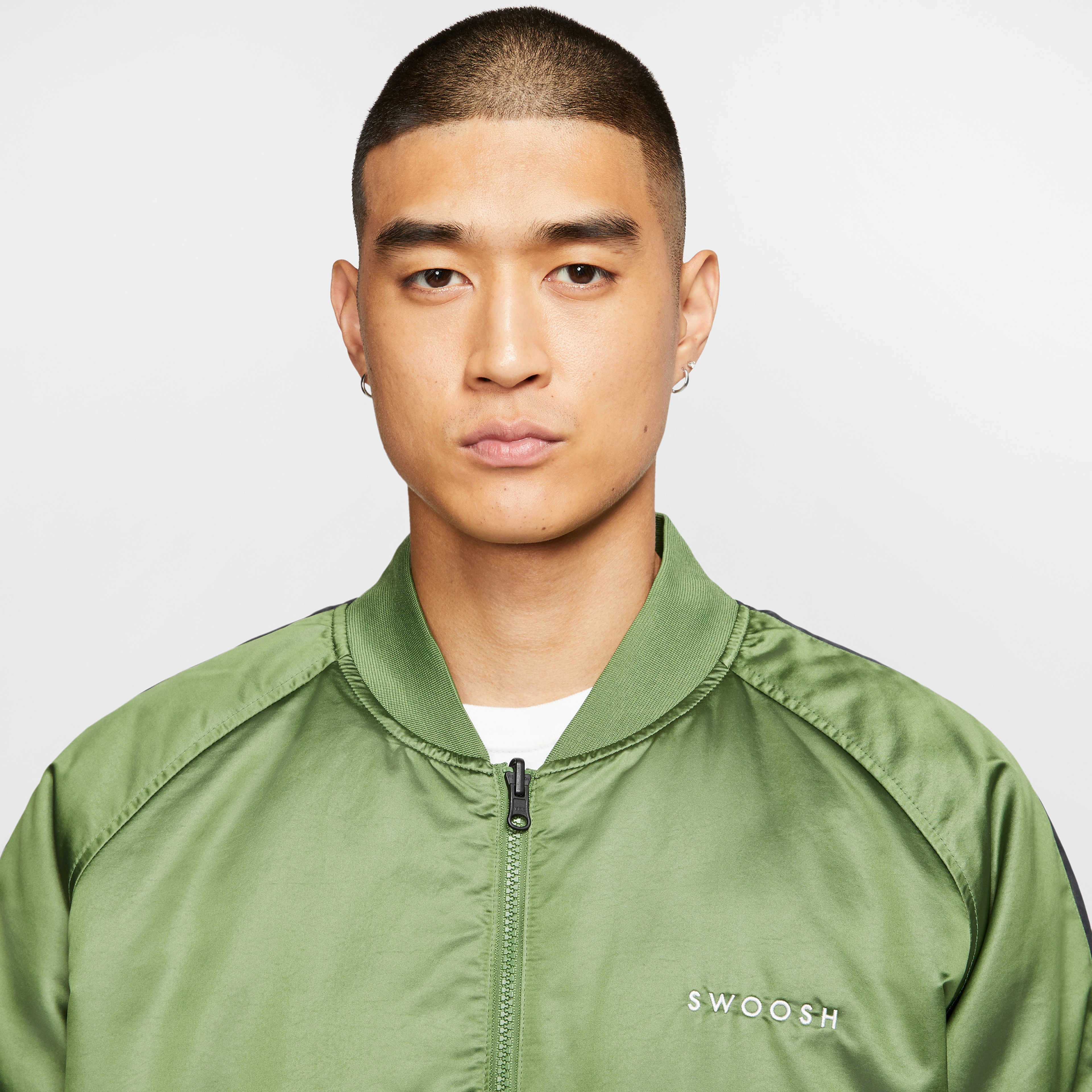 Nike Sportswear Swoosh Bomber Çift Taraflı Erkek Yeşil-Siyah Ceket