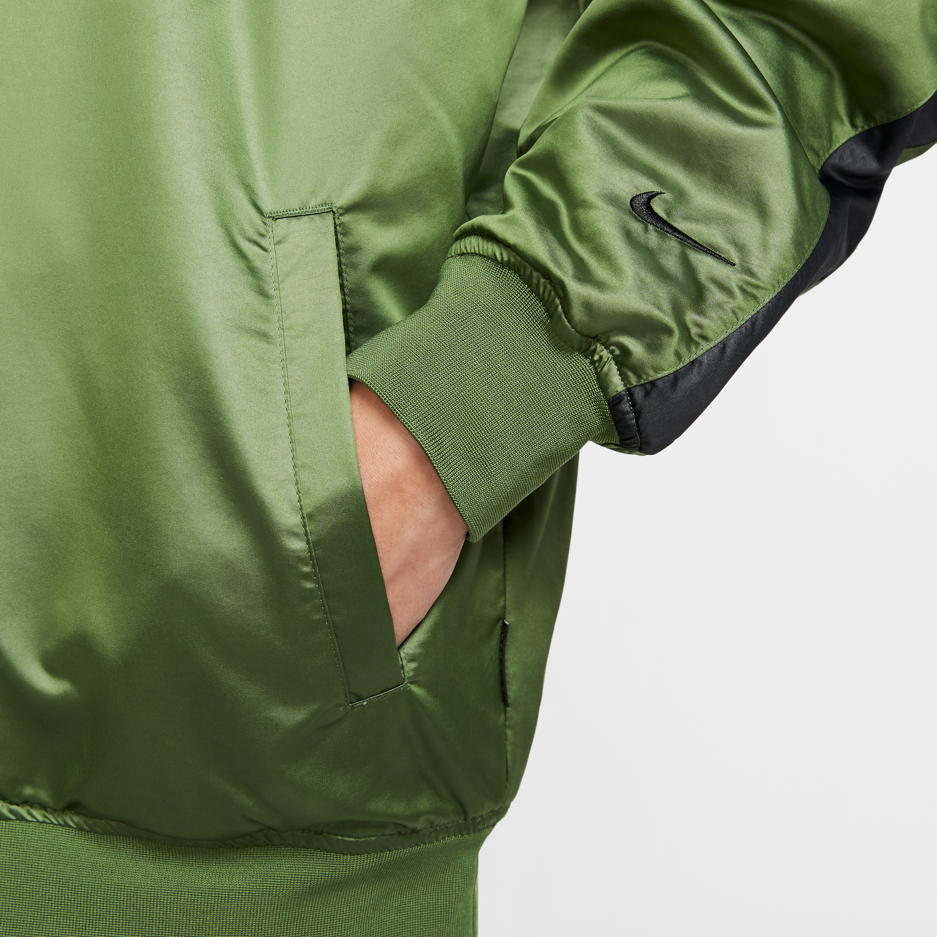 Nike Sportswear Swoosh Bomber Çift Taraflı Erkek Yeşil-Siyah Ceket